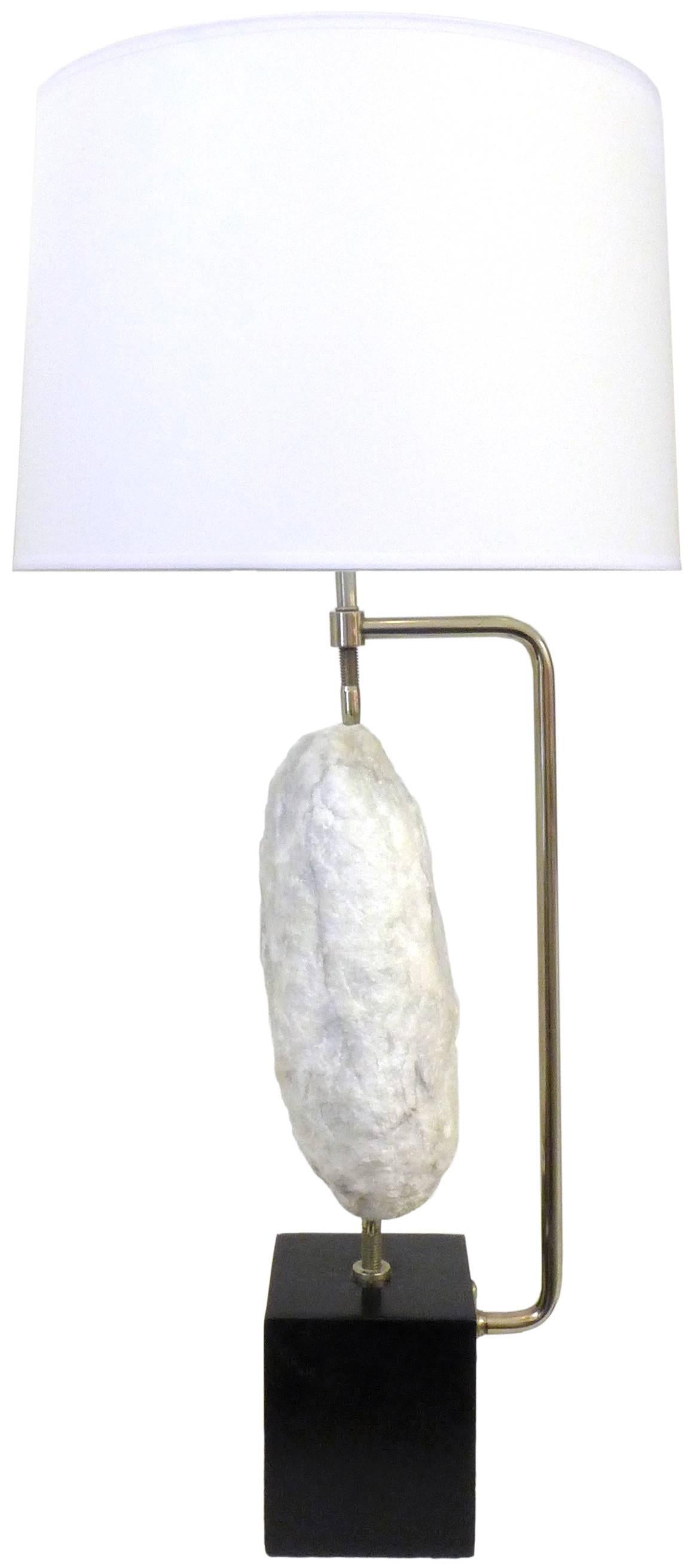 American Quartz Specimen Table Lamp