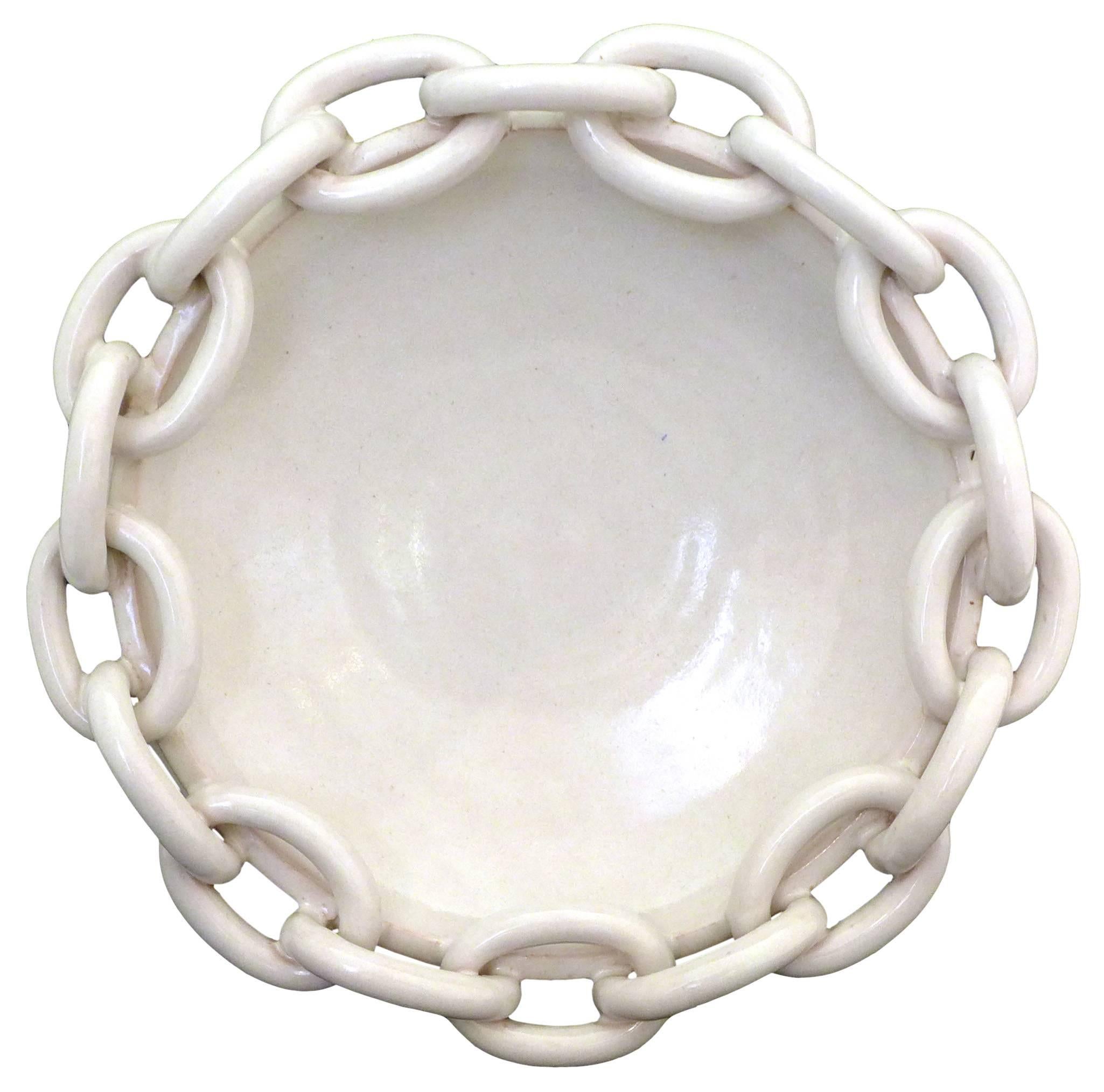 Italian Ceramic Chain Bowl by ND Dolfi for Bergdorf Goodman