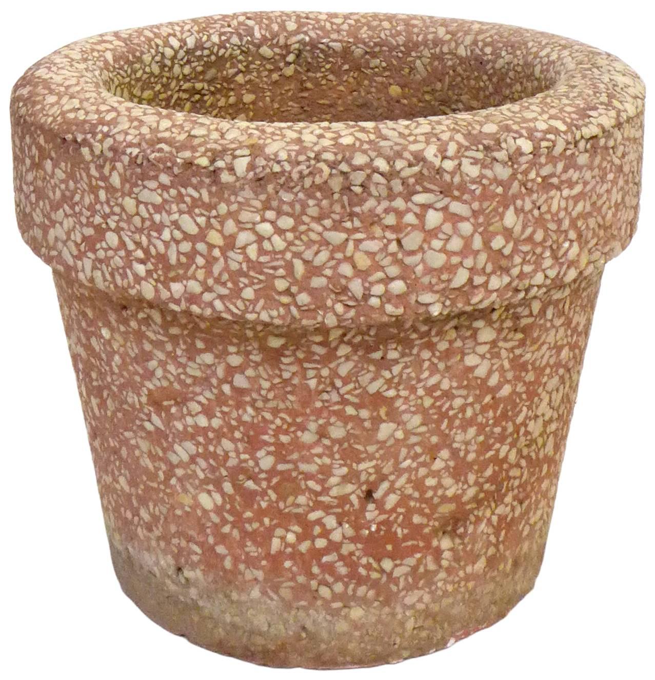 American Set of Three Cast Terrazzo Planters