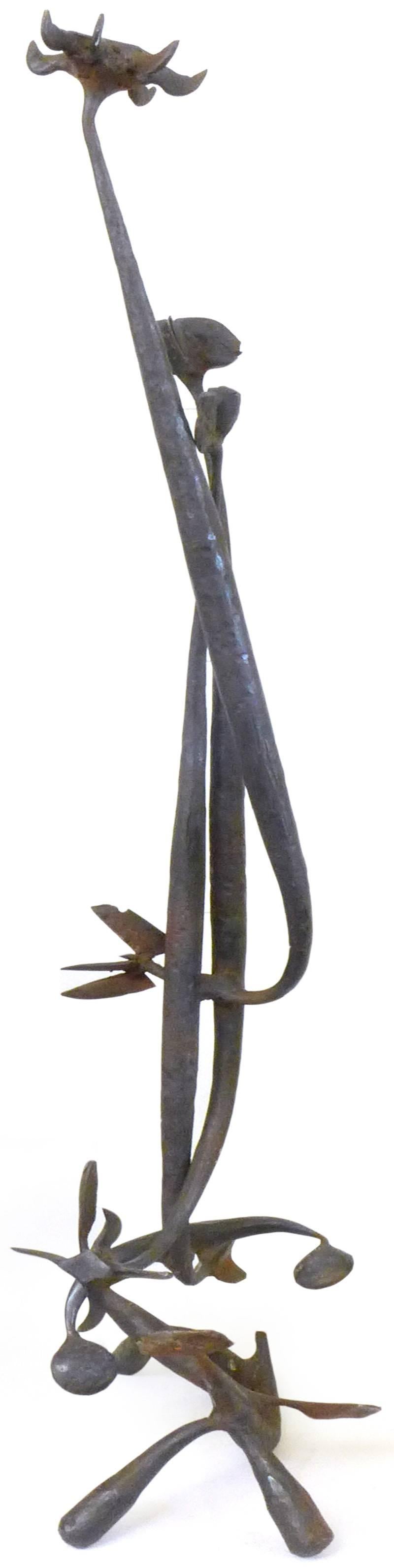 American Brutalist Wrought Iron Sculpture
