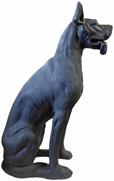 Lifesize Cast Concrete Great Dane At 1stdibs American Lifesize Cast Concrete Great Dane For