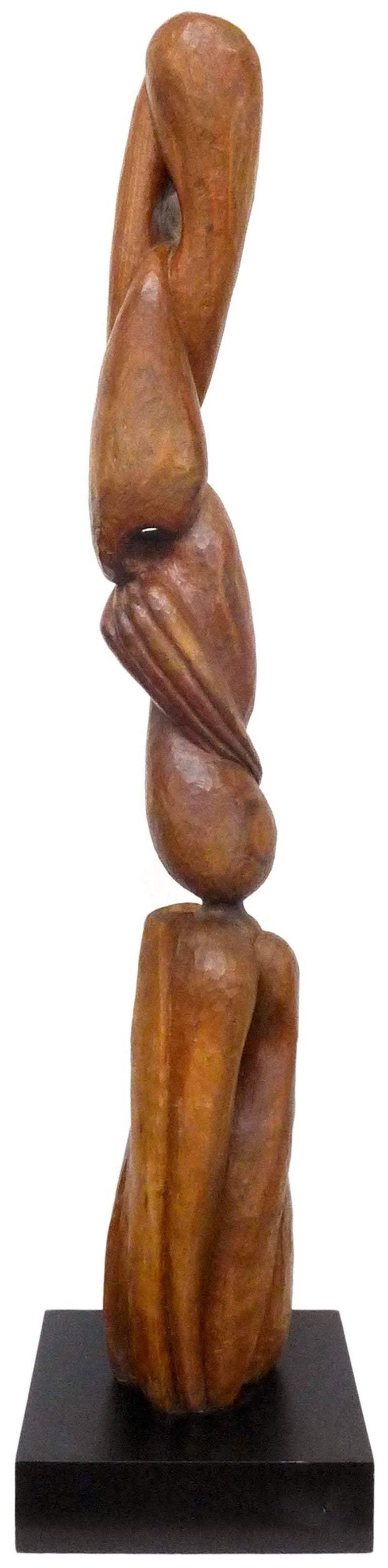 Organic Modern Biomorphic Carved-Wood Sculpture For Sale