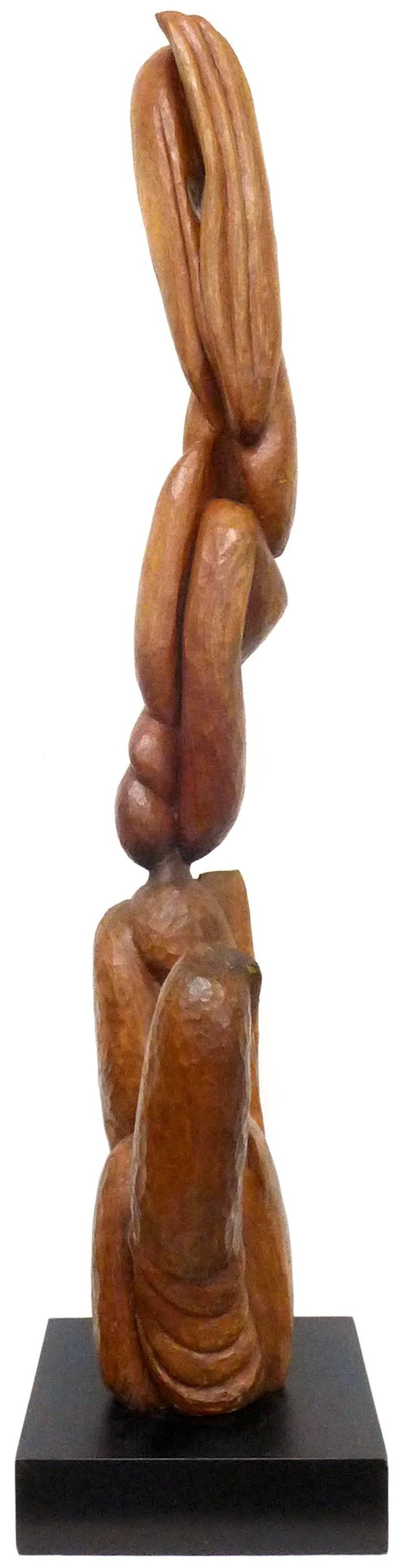 Biomorphic Carved-Wood Sculpture In Good Condition For Sale In Los Angeles, CA