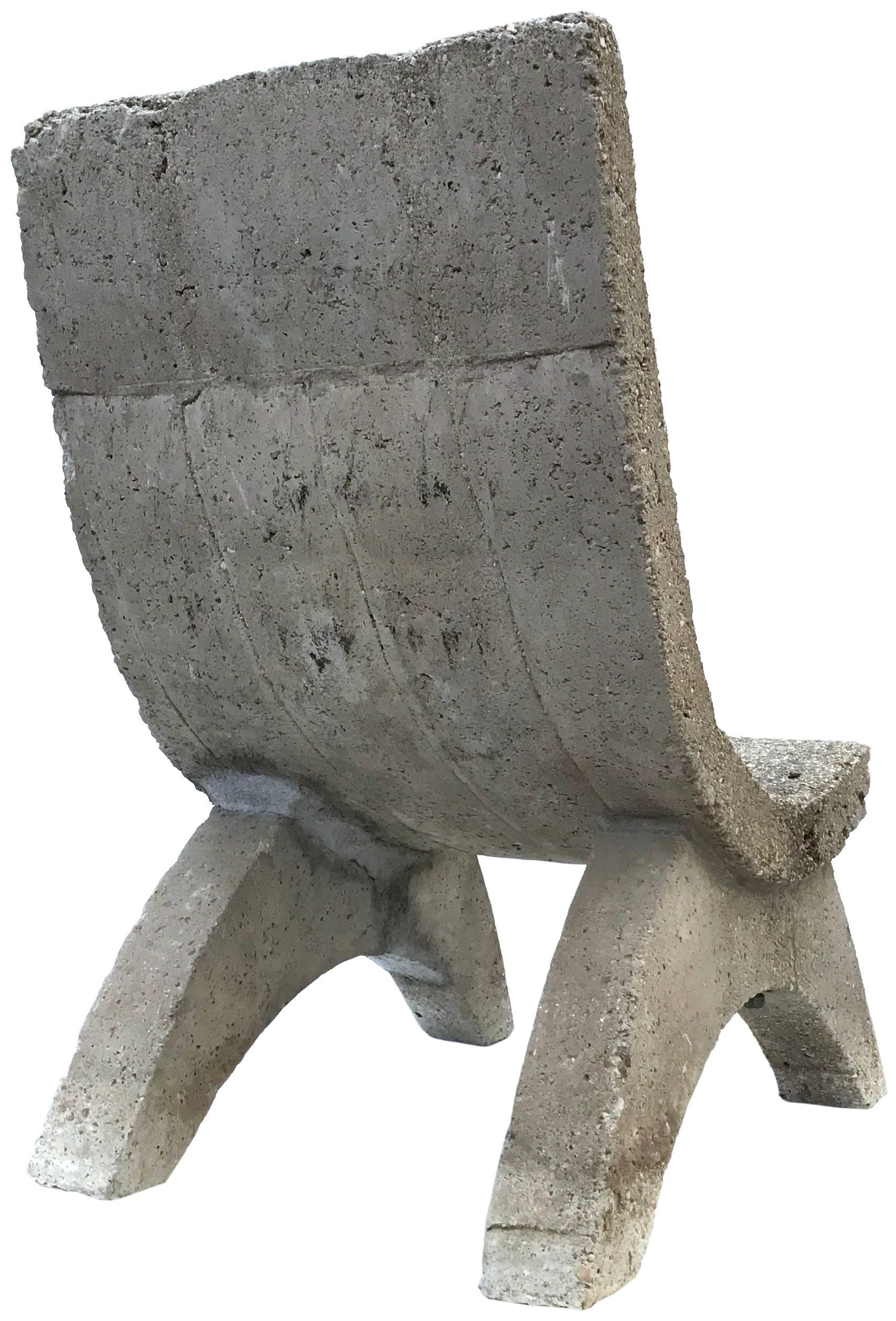 Mid-20th Century Cast Concrete Garden Chair