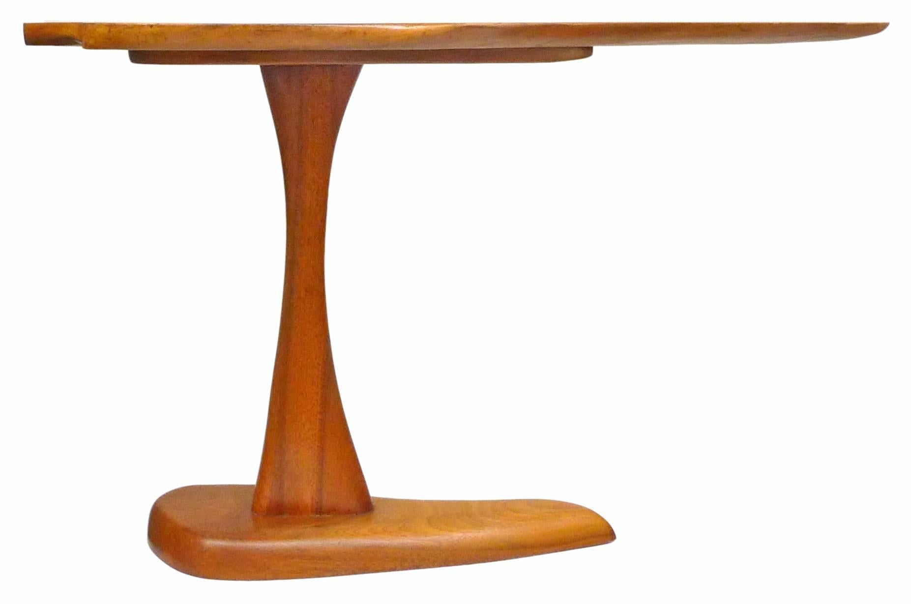 Organic Modern Slender Organic Wood Side Table