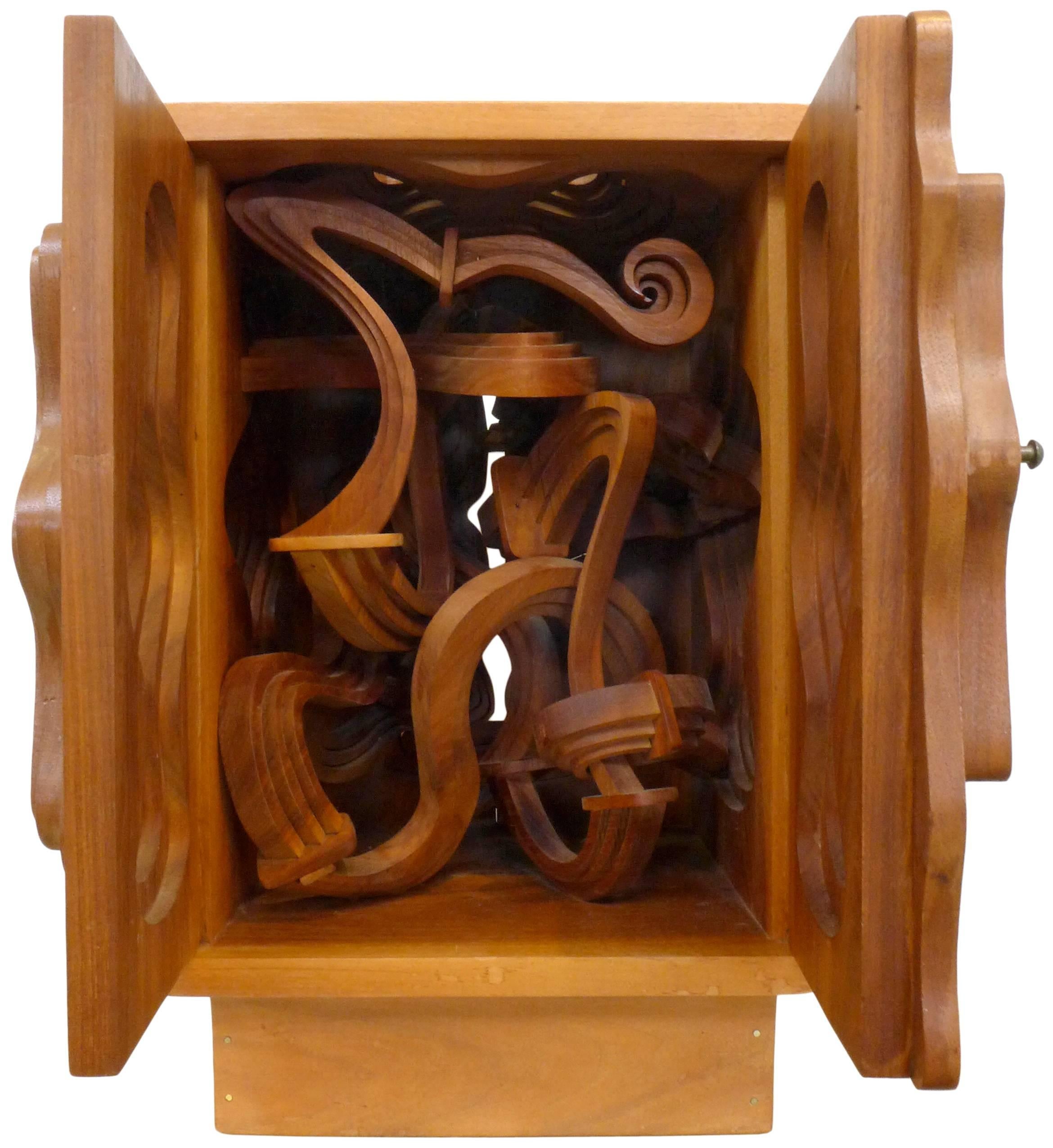 Wood Sculpture Cabinet by John Risley 1