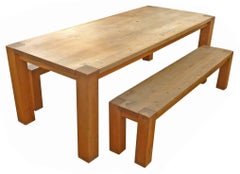Solid Oak Bigfoot Table and Benches by Philipp Mainzer