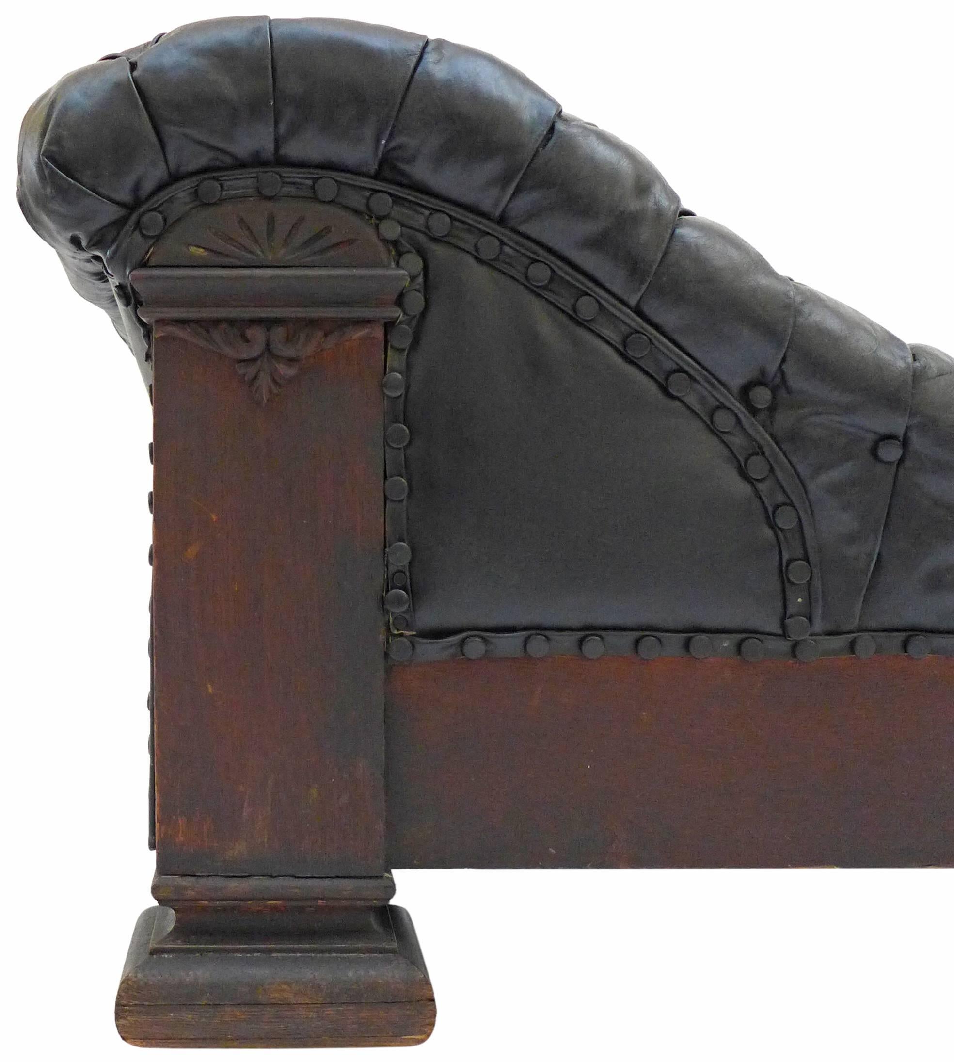 American Tufted Leather and Oak 