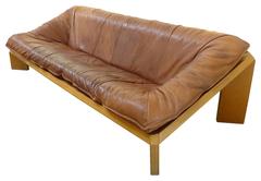 Sofa "Oslo" aus Leder und laminiertem Holz von Gerard Van Den Berg für Montis