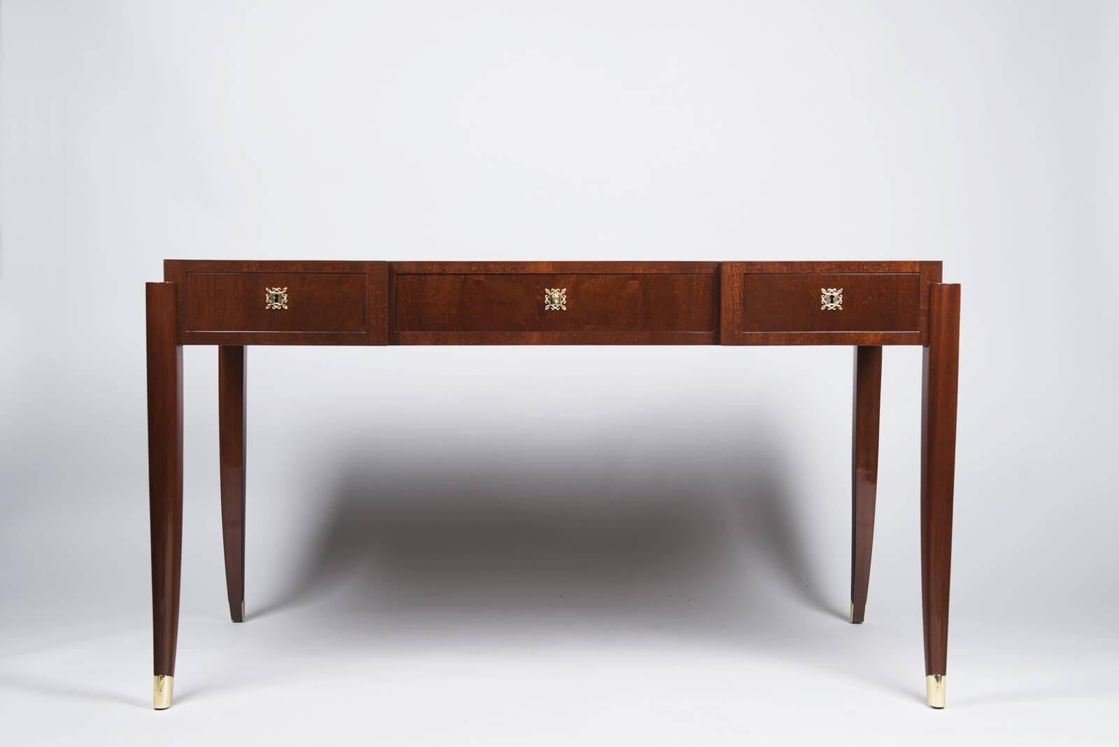 Veneer Writing Desk Attributed to Leon Jallot For Sale