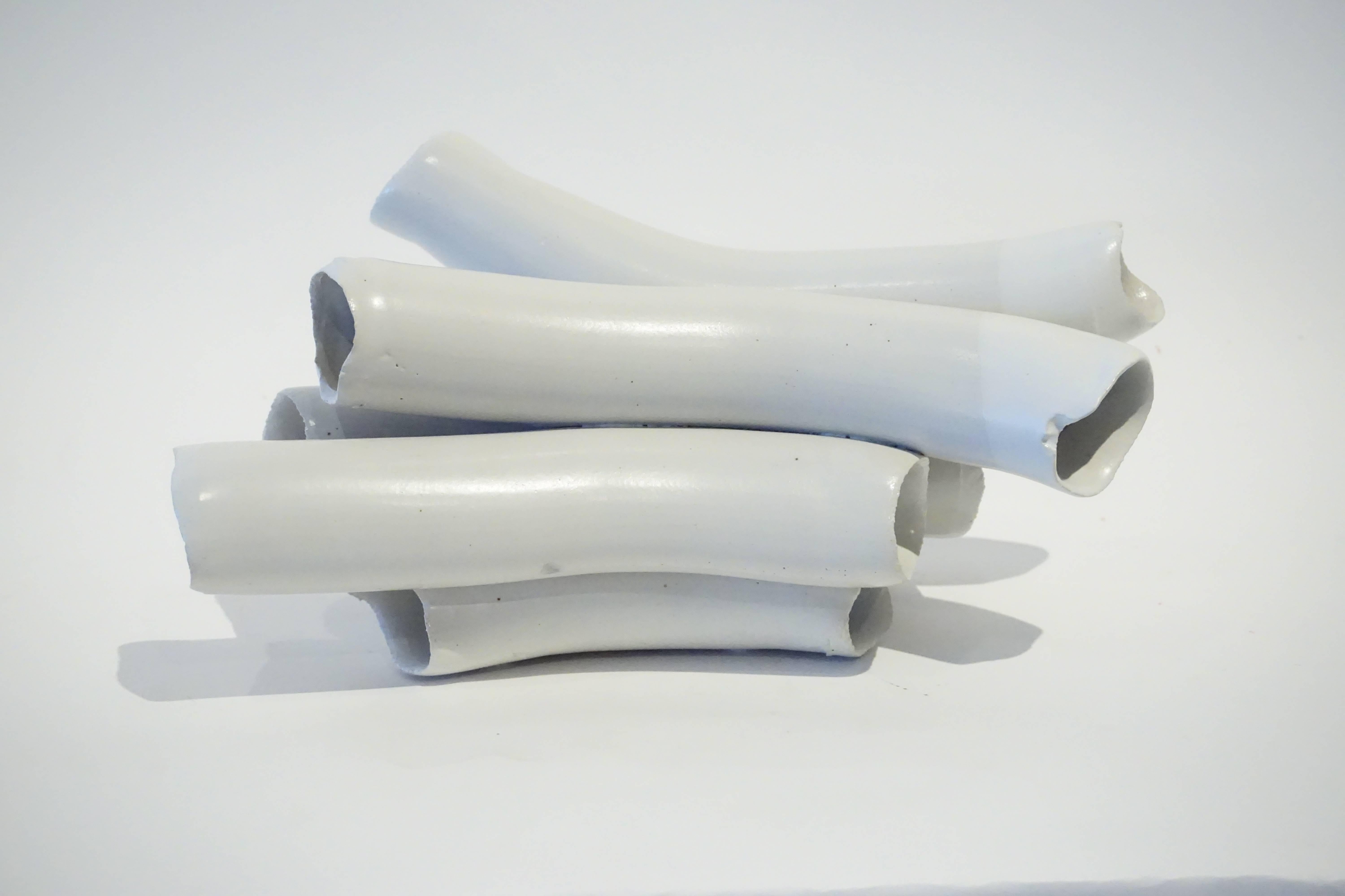 Contemporary Tubular Ceramic Sculpture by Studio Potter Warner Walcott In Excellent Condition For Sale In Palm Springs, CA