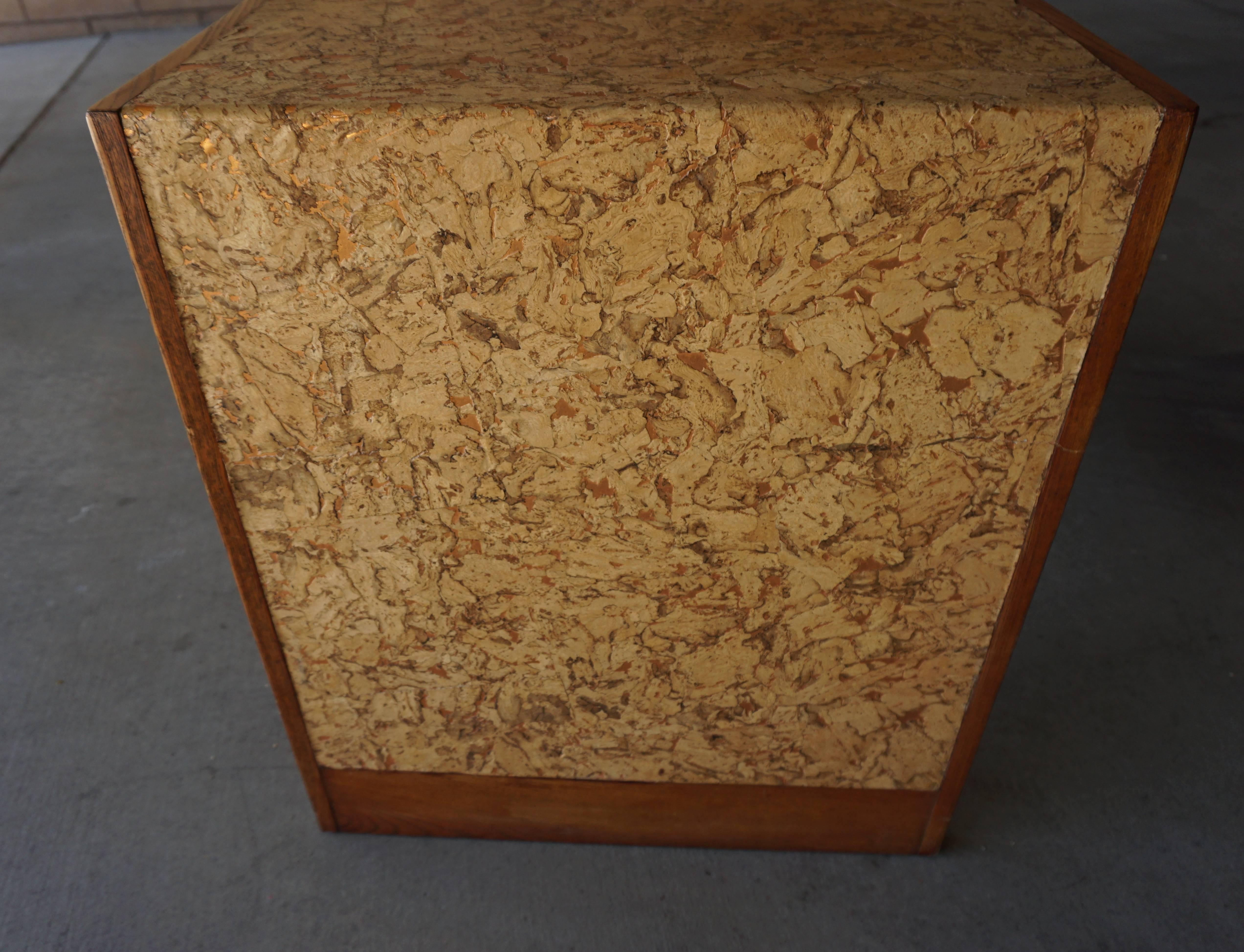 Cork Covered Oak Writing Table from Steve McQueen's Residence in Palm Springs 2
