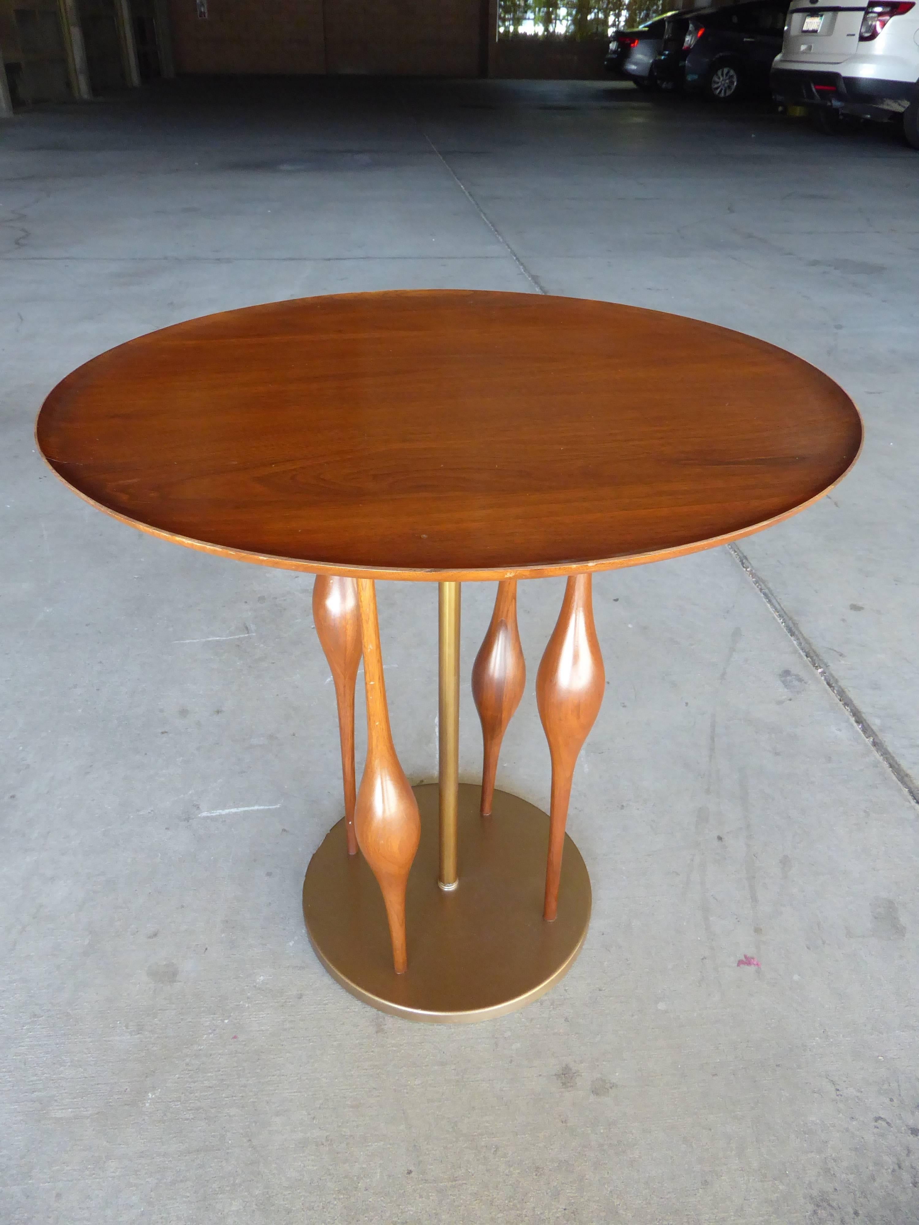 Mid-Century Modern Mode Line Mahogany Side Table Attributed to Adrian Pearsall C. 1950's For Sale