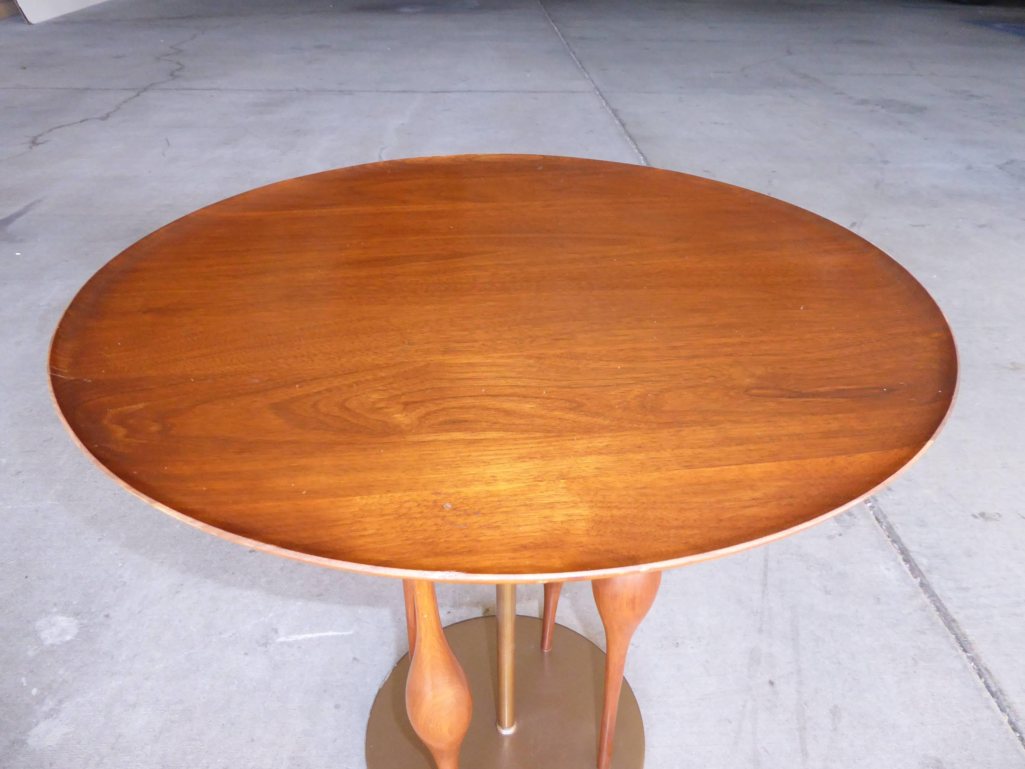 Mode Line Mahogany Side Table Attributed to Adrian Pearsall C. 1950's For Sale 2