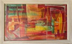 Abstract Oil on Panel by Noted American Artist Mary Ellen McDermott, circa 1950s