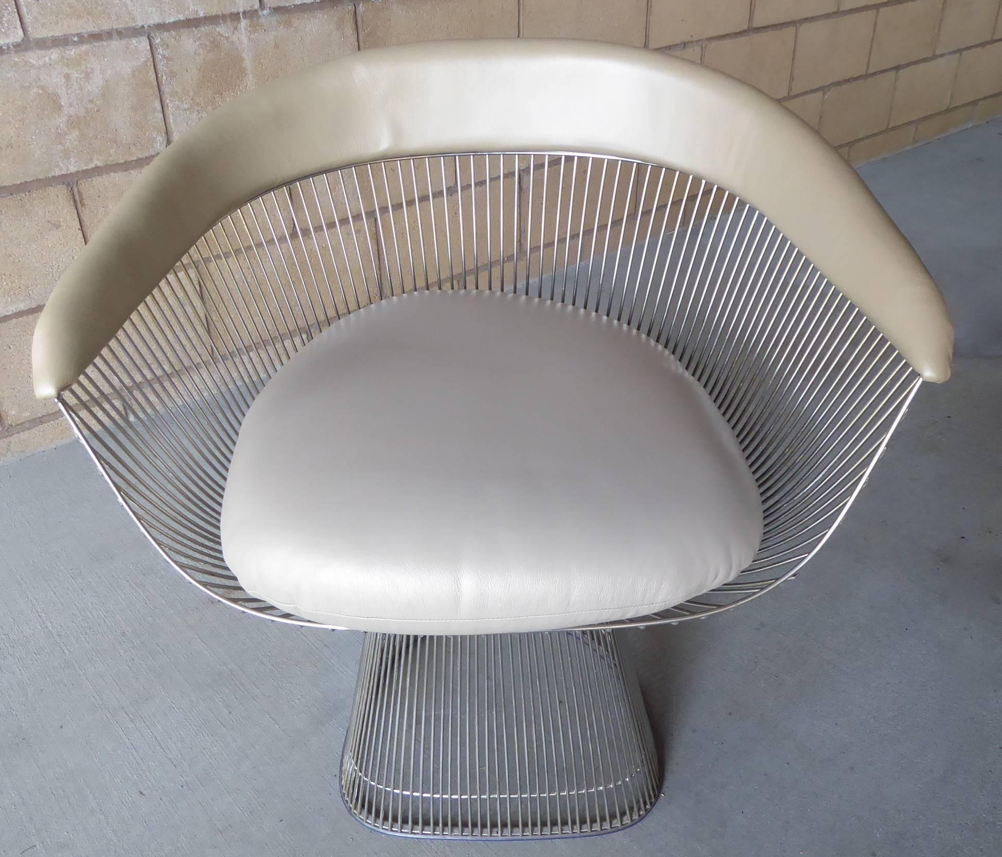 Late 20th Century Superb Set of Ten Nickel-Plated Metal Dining Chairs by Warren Platner for Knoll