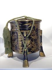 Pair of Large Japanese Lacquered Storage Containers  Circa 1900
