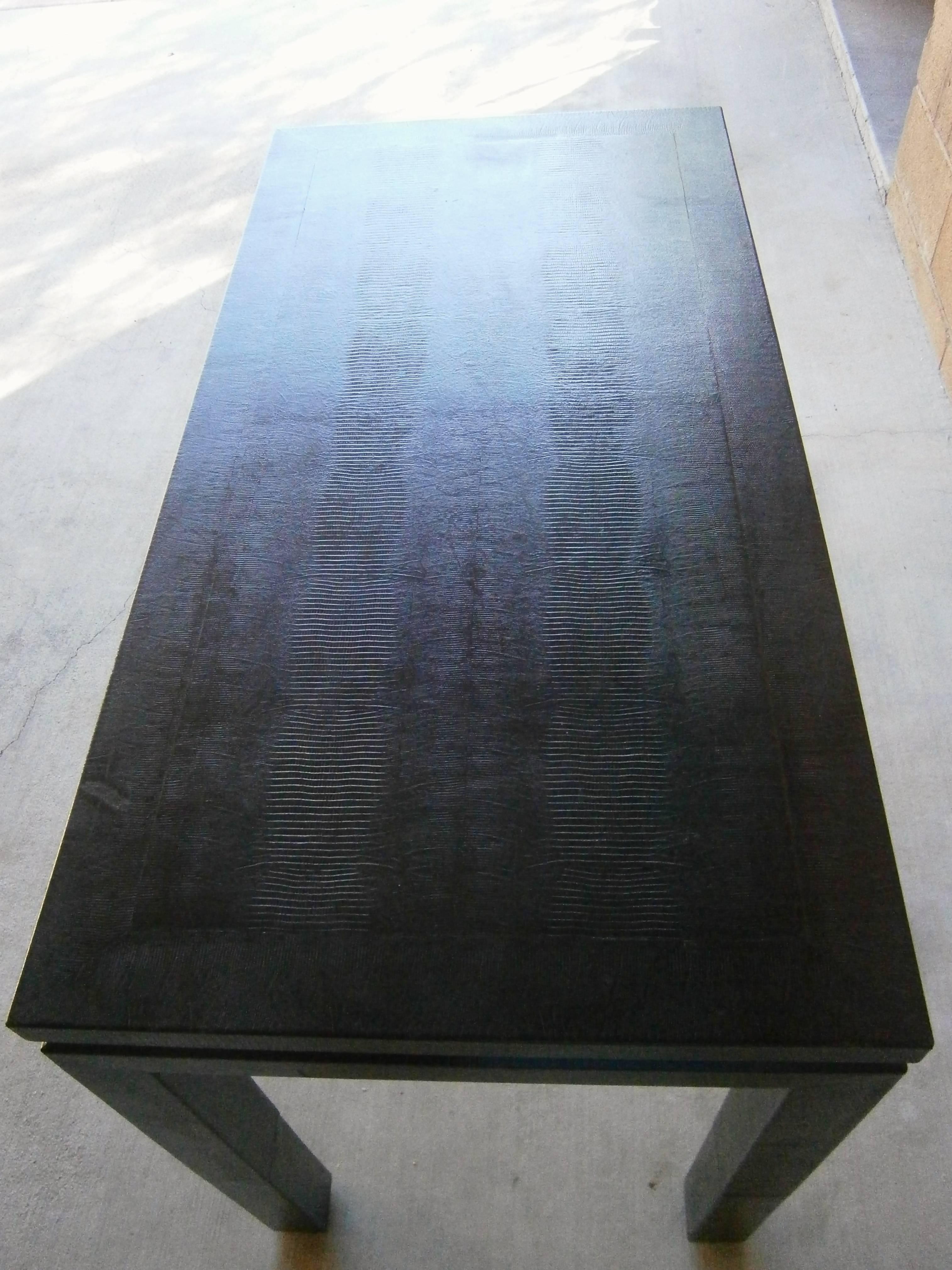 Chinese Parson Style Backgammon Table Designed by Karl Springer C. 1975 2