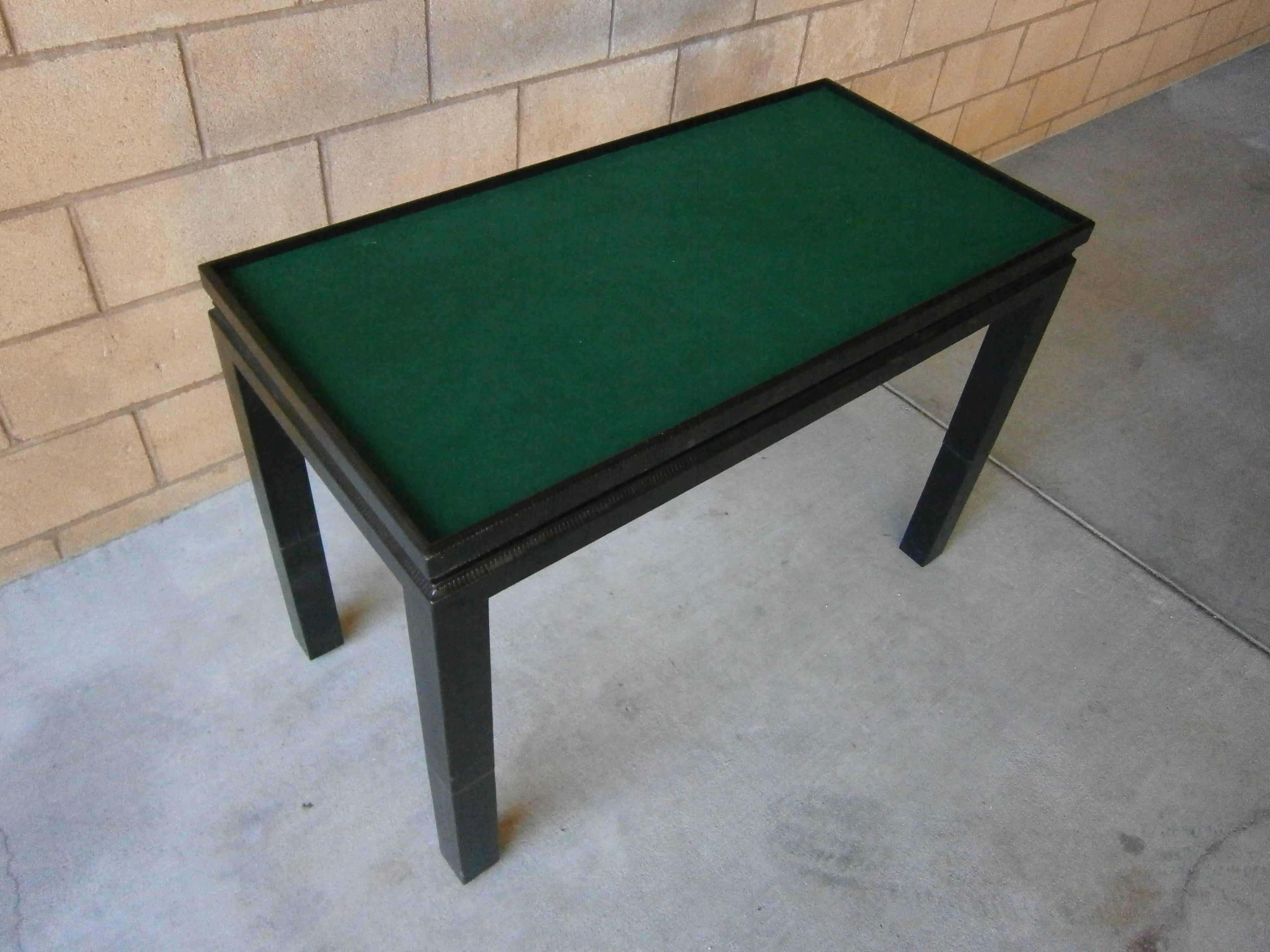 American Chinese Parson Style Backgammon Table Designed by Karl Springer C. 1975