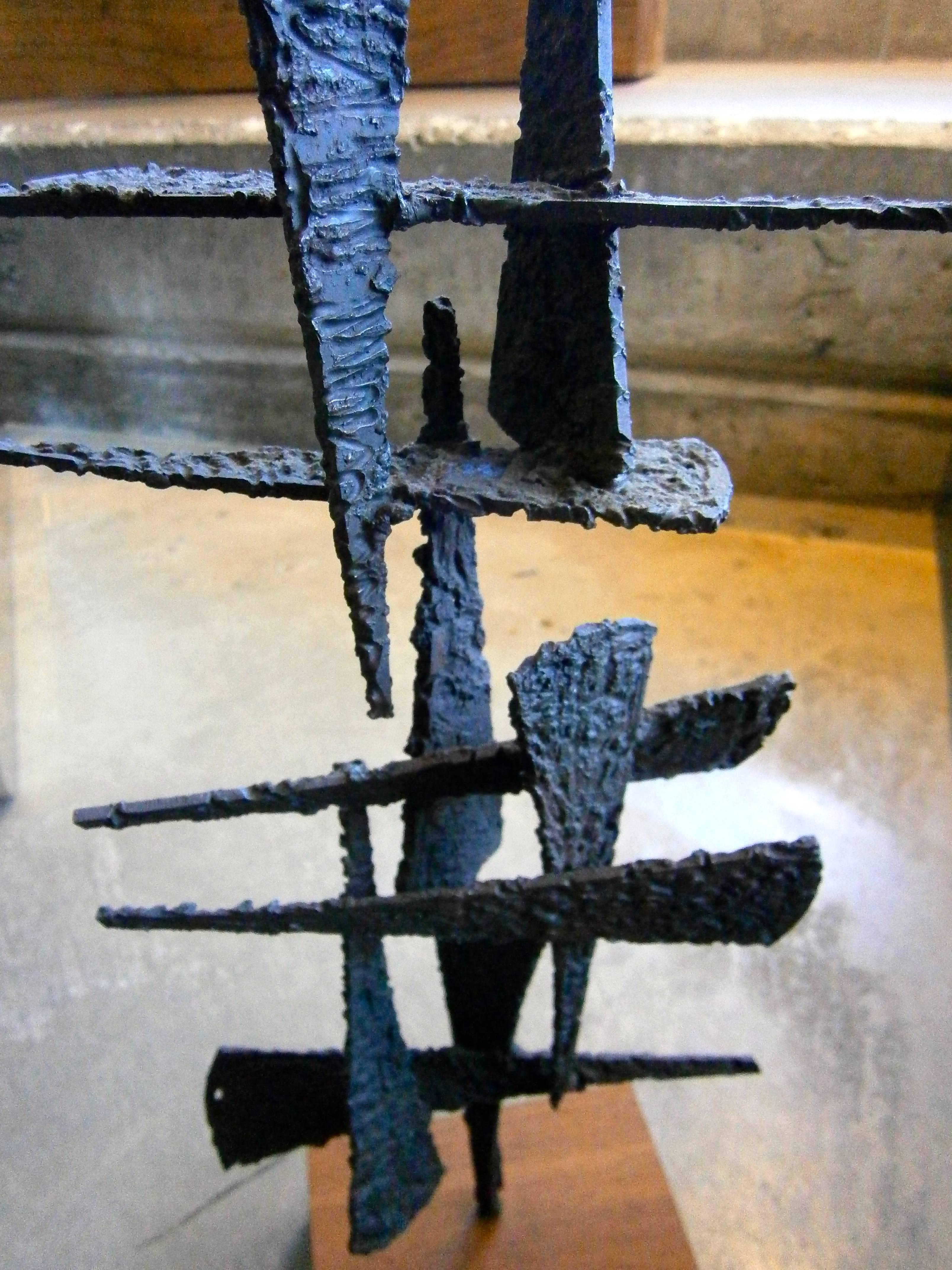 Modern Contemporary Torch-Cut Steel Brutal Sculpture by American Artist Joey Vaiasuso