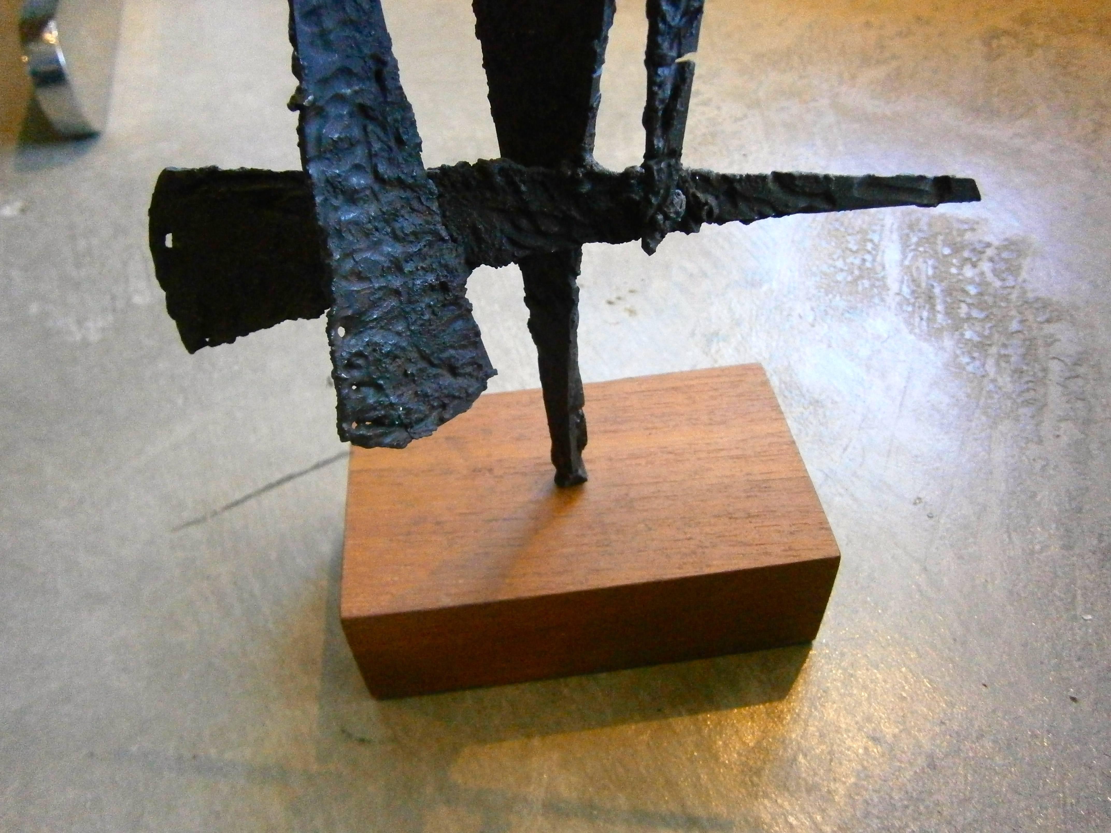 Contemporary Torch-Cut Steel Brutal Sculpture by American Artist Joey Vaiasuso 1