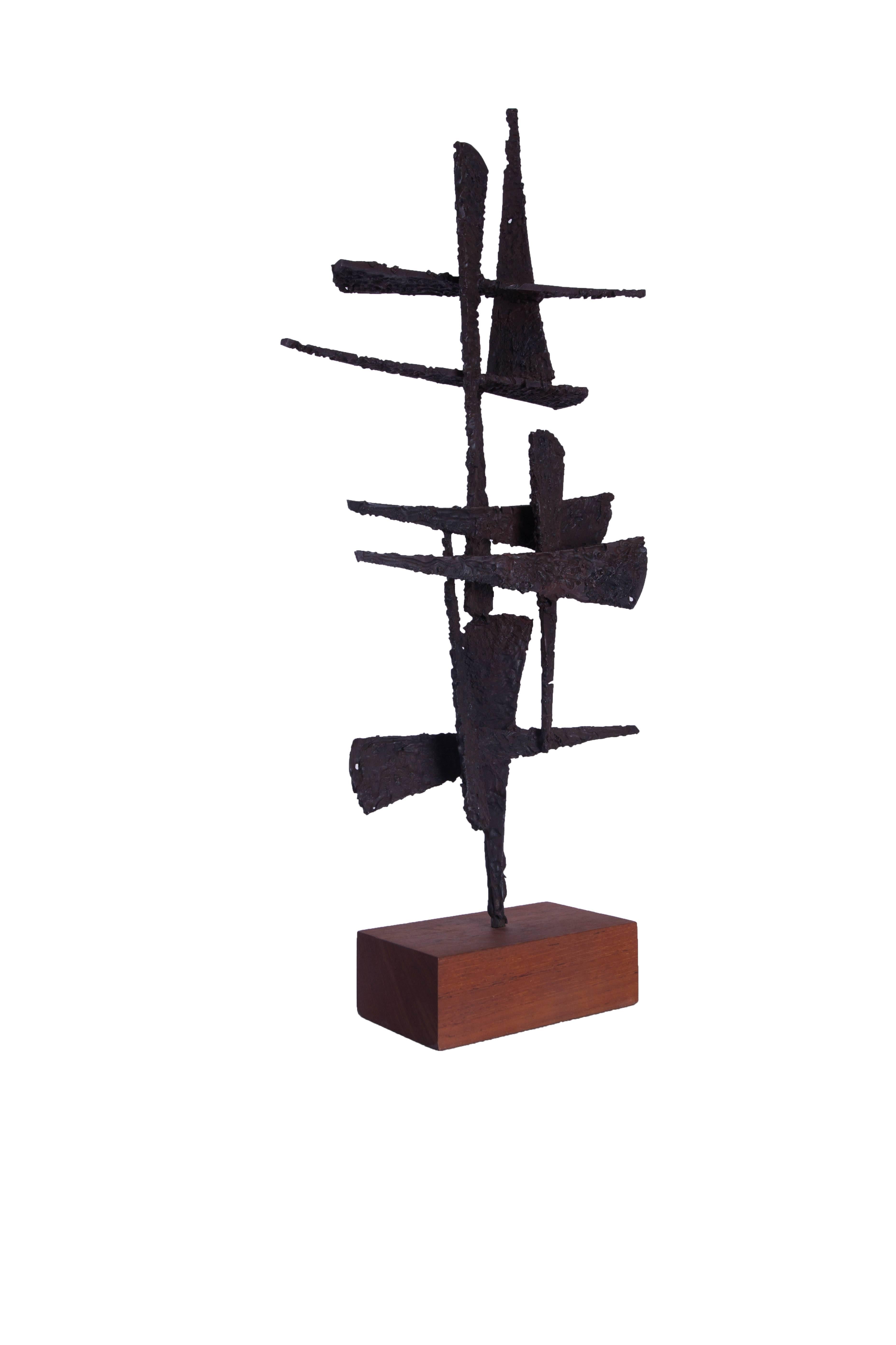 Contemporary Torch-Cut Steel Brutal Sculpture by American Artist Joey Vaiasuso 2
