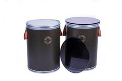 Creative Pair of Circular Side "Saddle-Holder" Side Tables by Hermes