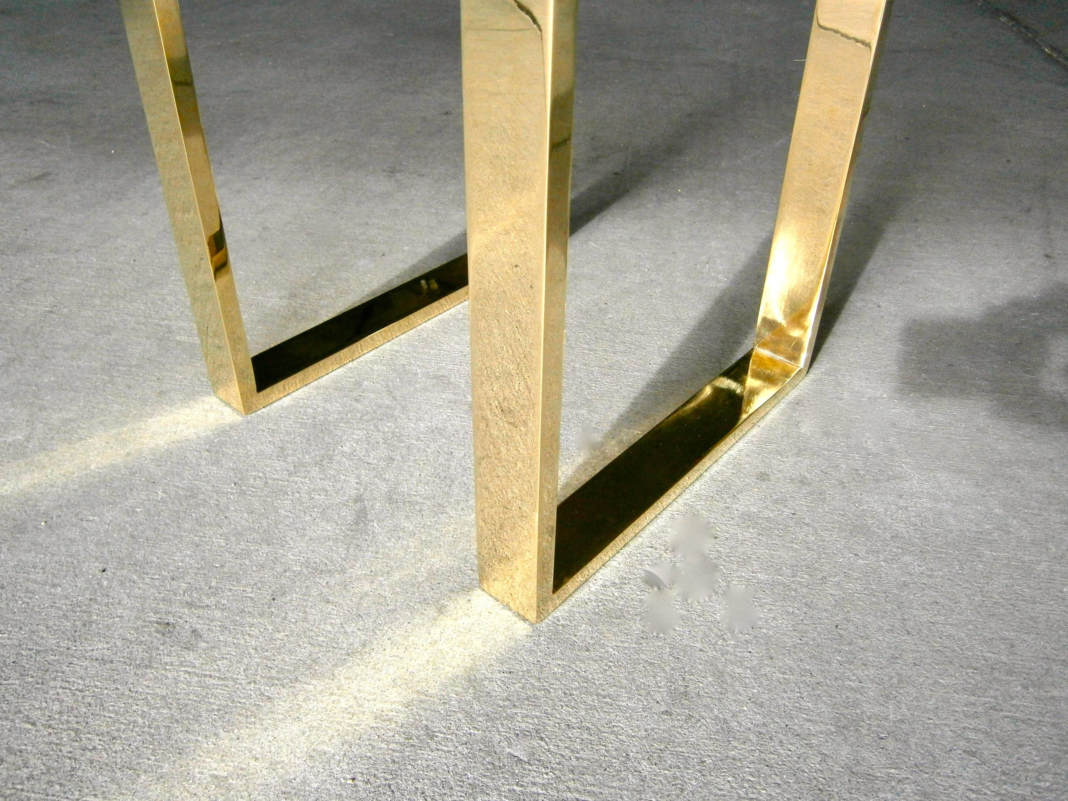 Brass & lucite side table by Charles Hollis Jones, circa 1970's 1