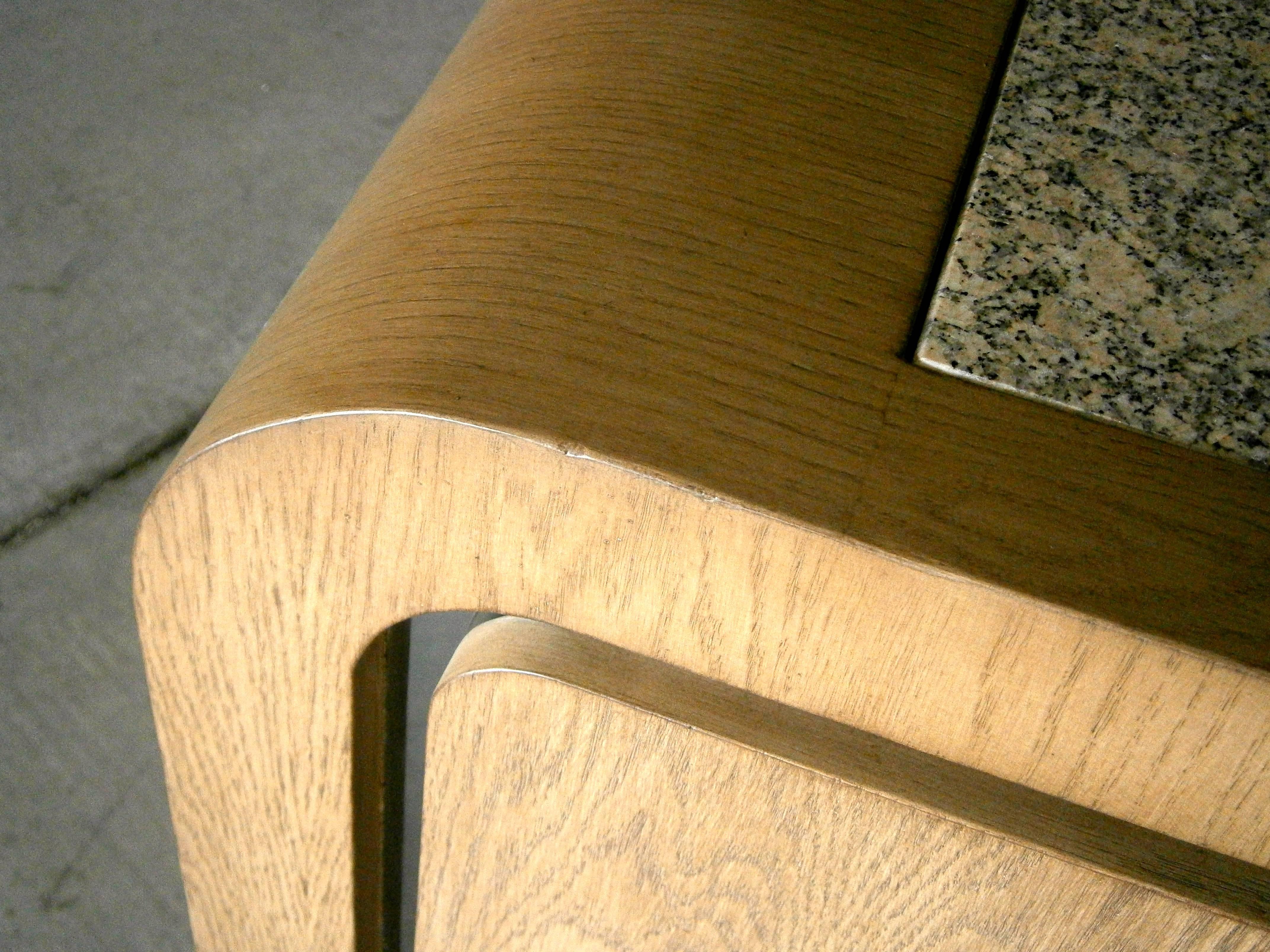 Stained Oak Waterfall Credenza Cabinet Attributed to Steve Chase  C. 1980 For Sale 1