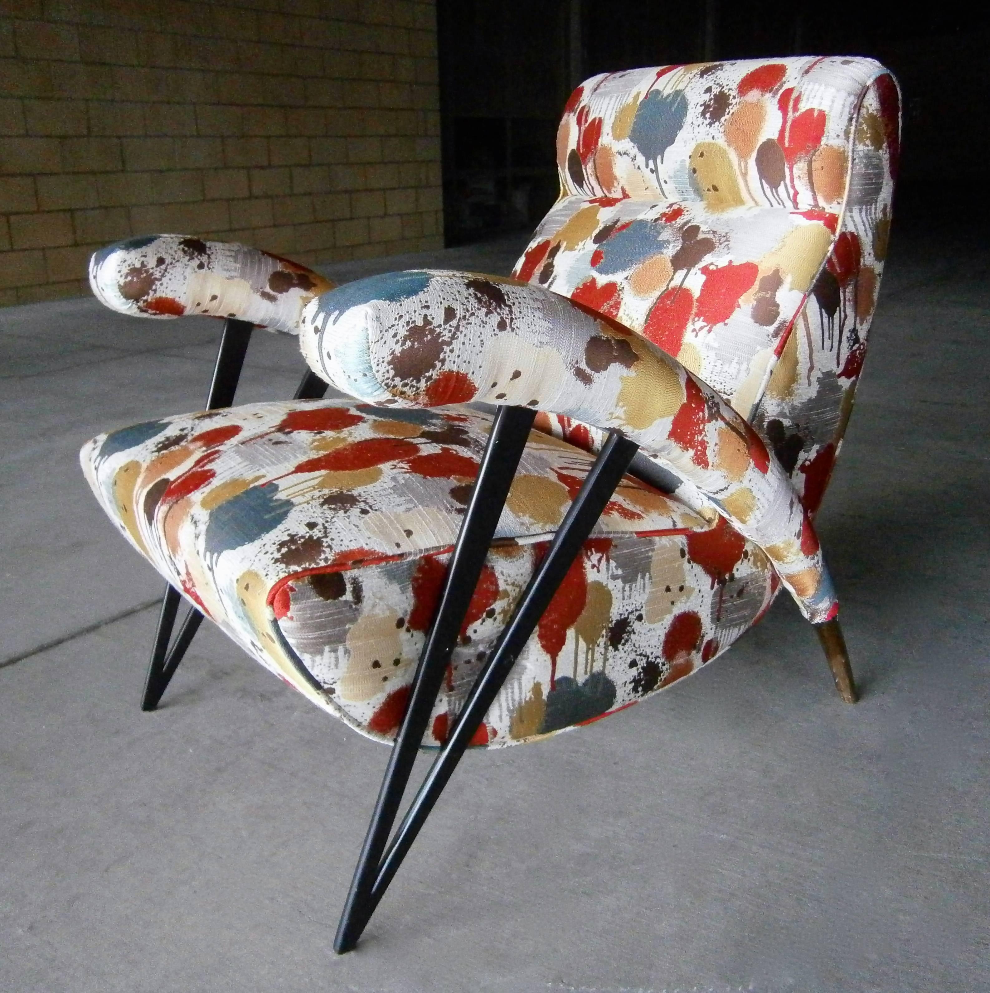 Mid-Century Modern Wonderfully Eccentric Italian Modernist 1950's lounge Chair