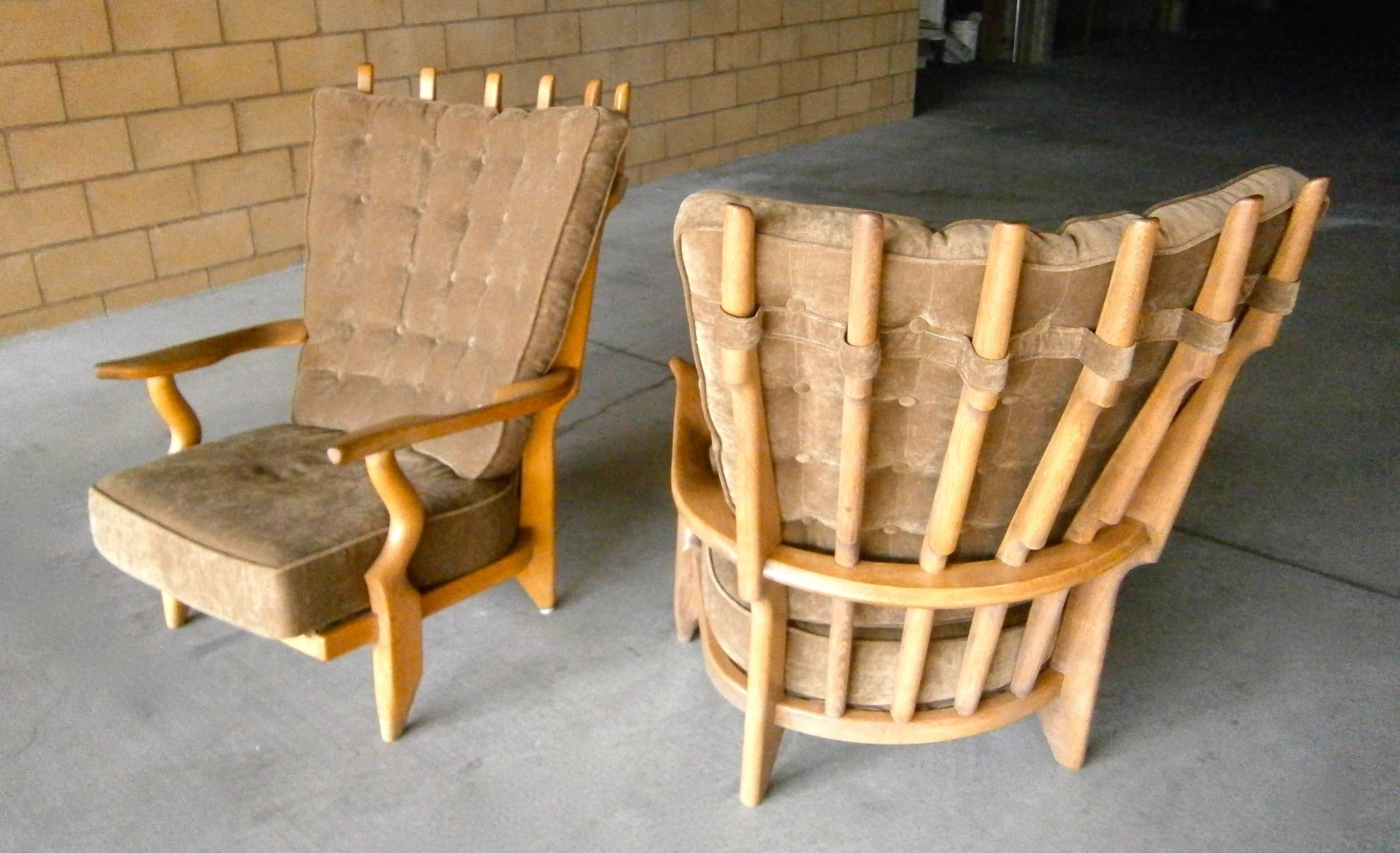 Mid-Century Modern Dynamic Pair of Oak 