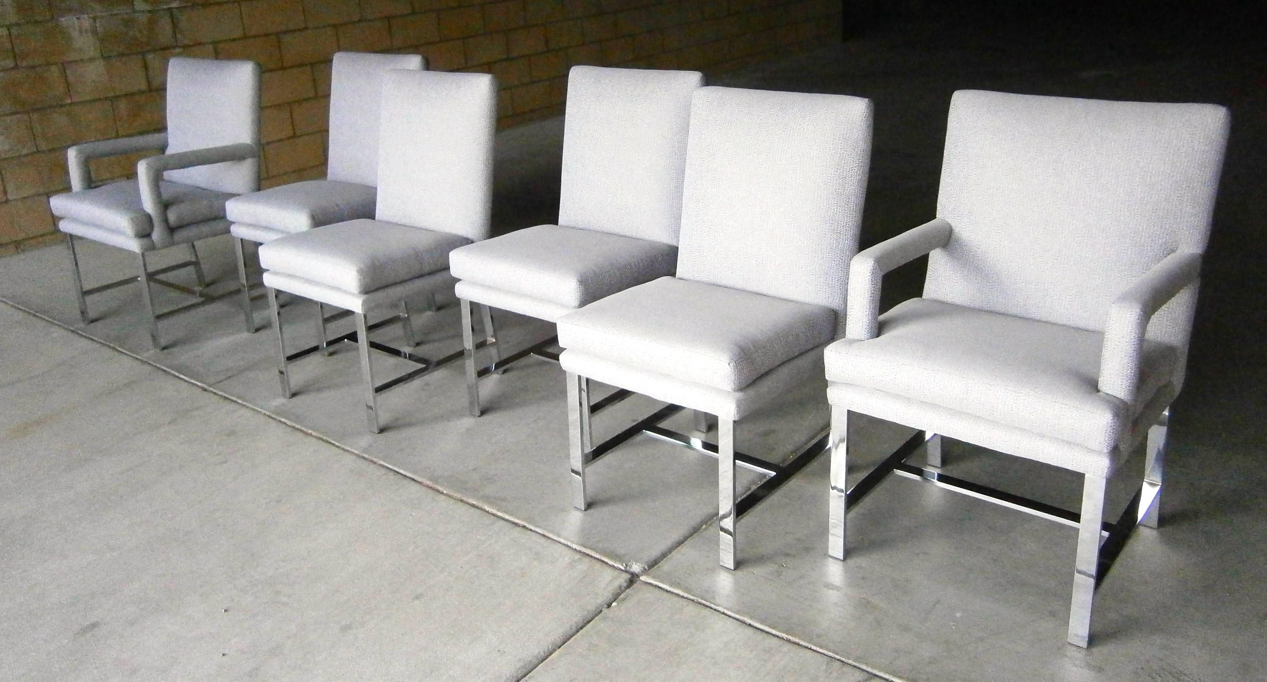 Set of 6 Dining Chairs From The Directional Custom Collection  C.1970s For Sale 1