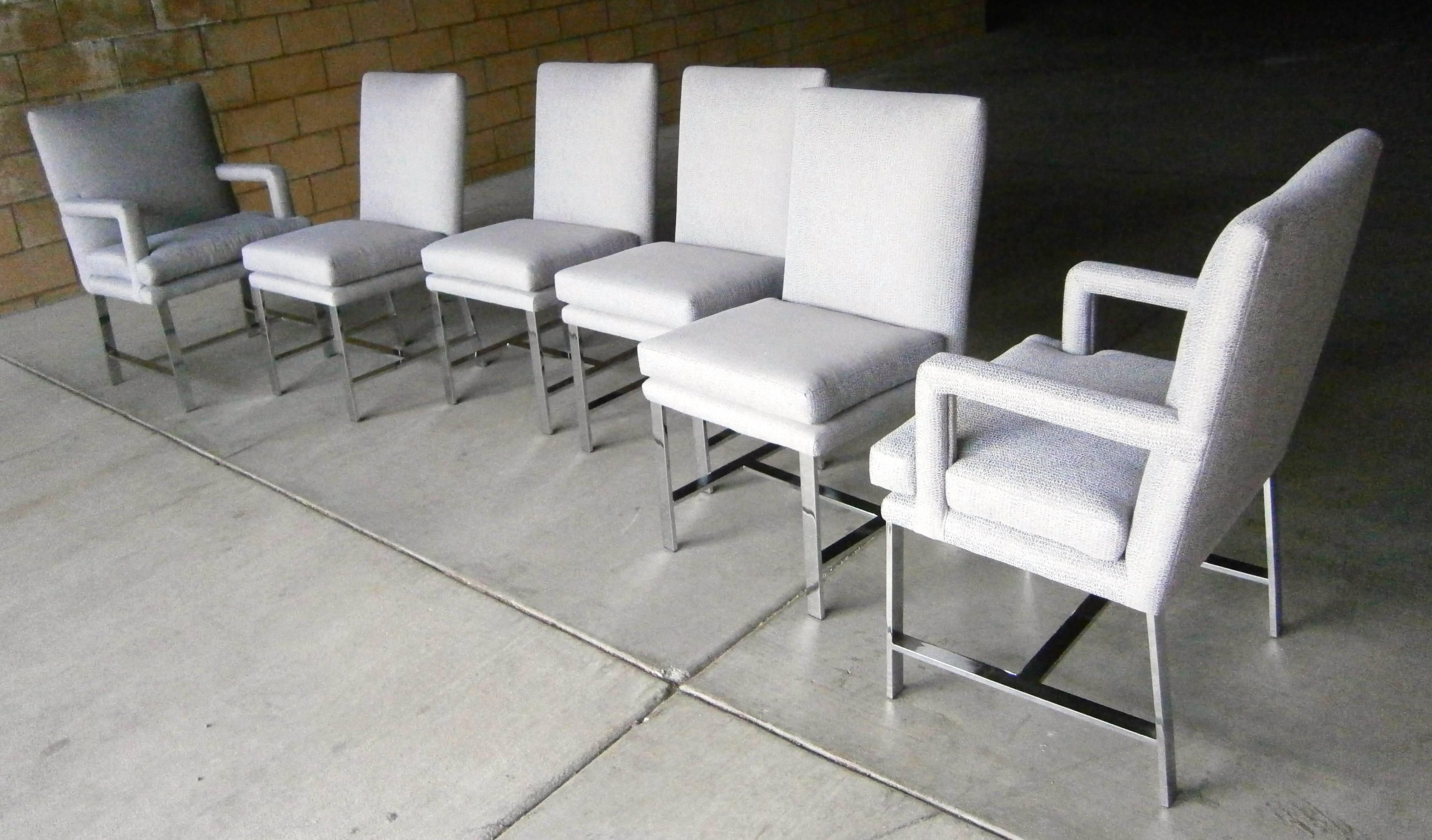 American Set of 6 Dining Chairs From The Directional Custom Collection  C.1970s For Sale
