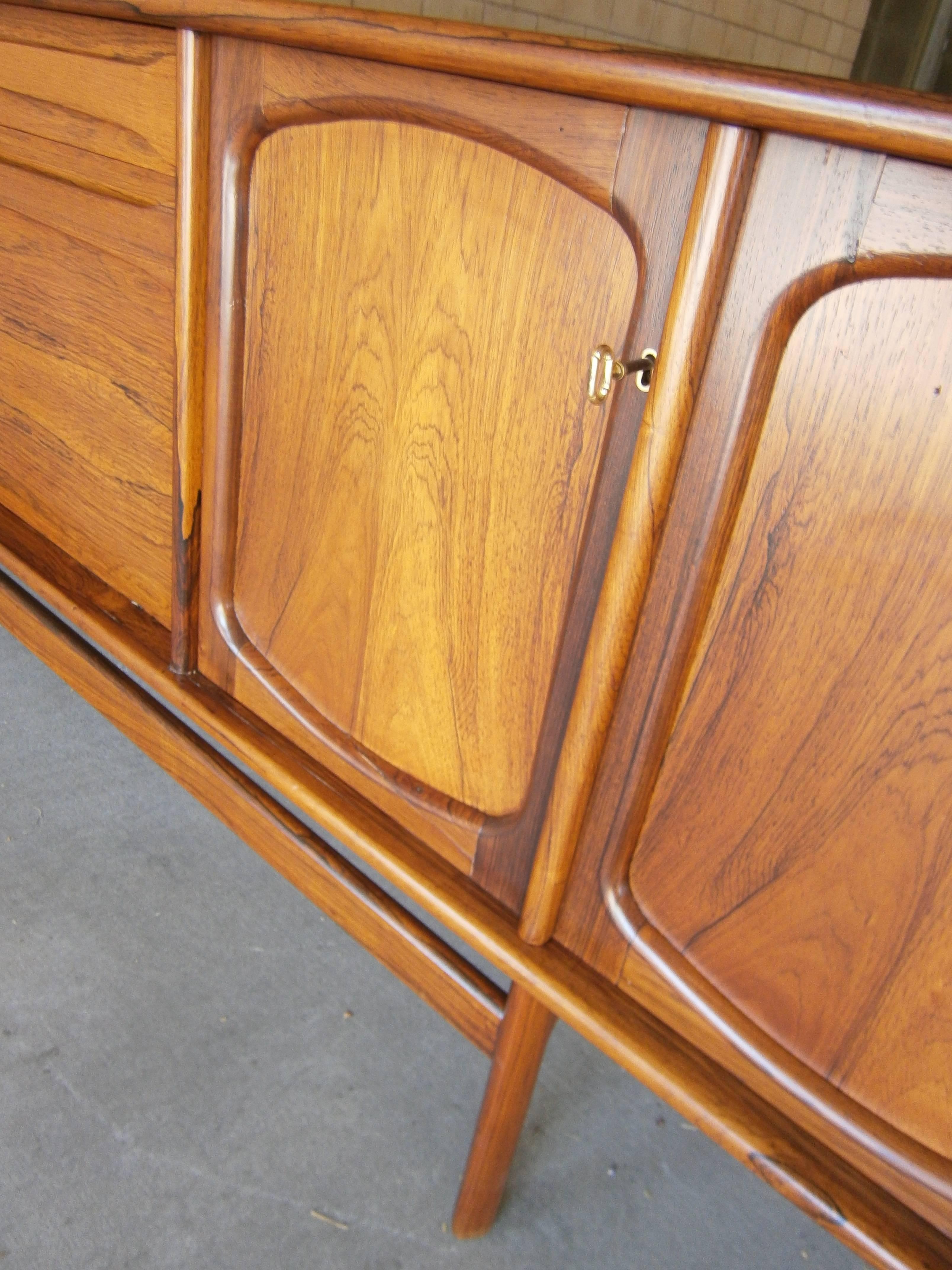 Mid-20th Century Outstanding Norwegian Rosewood Sideboard Attributed  to Gerhard Berg C.1960 For Sale