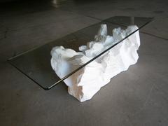 Painted Plaster "Rock Form" Coffee Table Attributed to Sirmos  C. 1970s