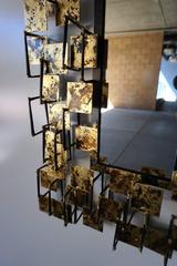 Contemporary Sculptural Gilded Steel Mirror by Del Williams C. 2016