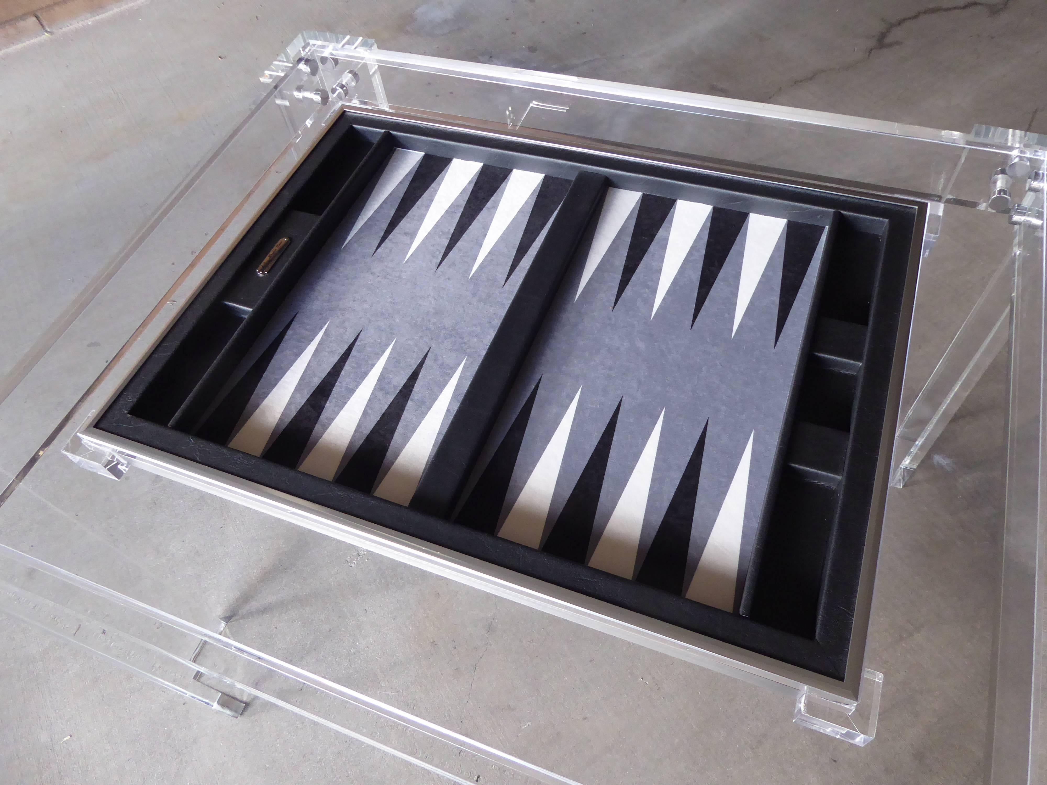 American Custom Fabricated Contemporary Backgammon Table, 2016