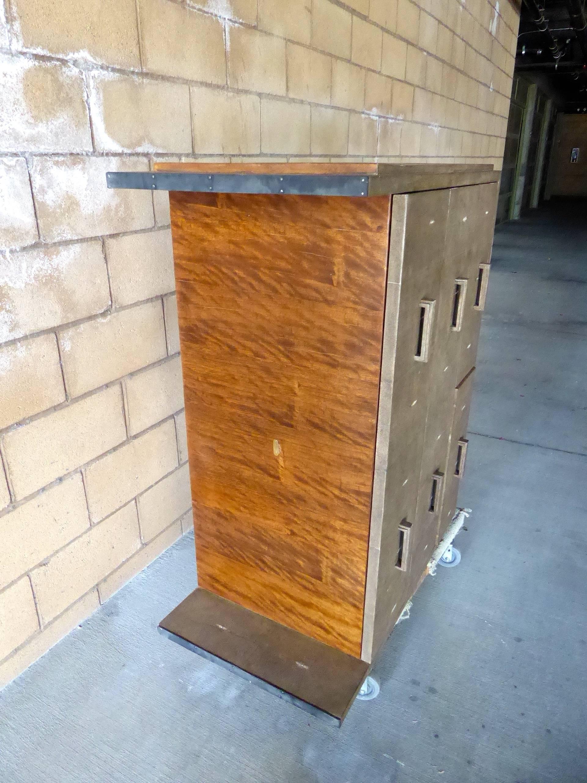 Art Deco Style Shagreen Covered Four-Drawer Chest by R & Y Augousti For Sale 4