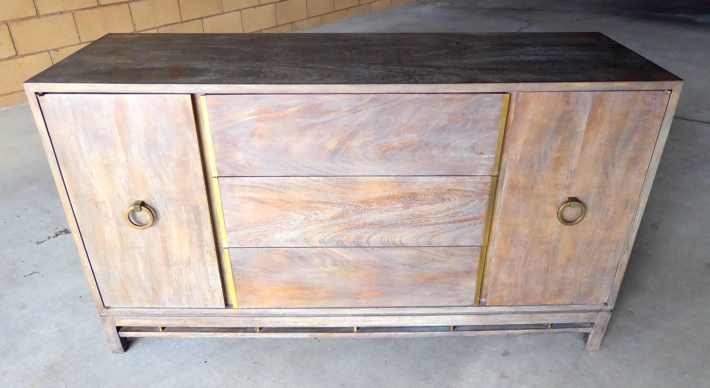 Stained Walnut Credenza by American of Martinsville, circa 1960s For Sale 4