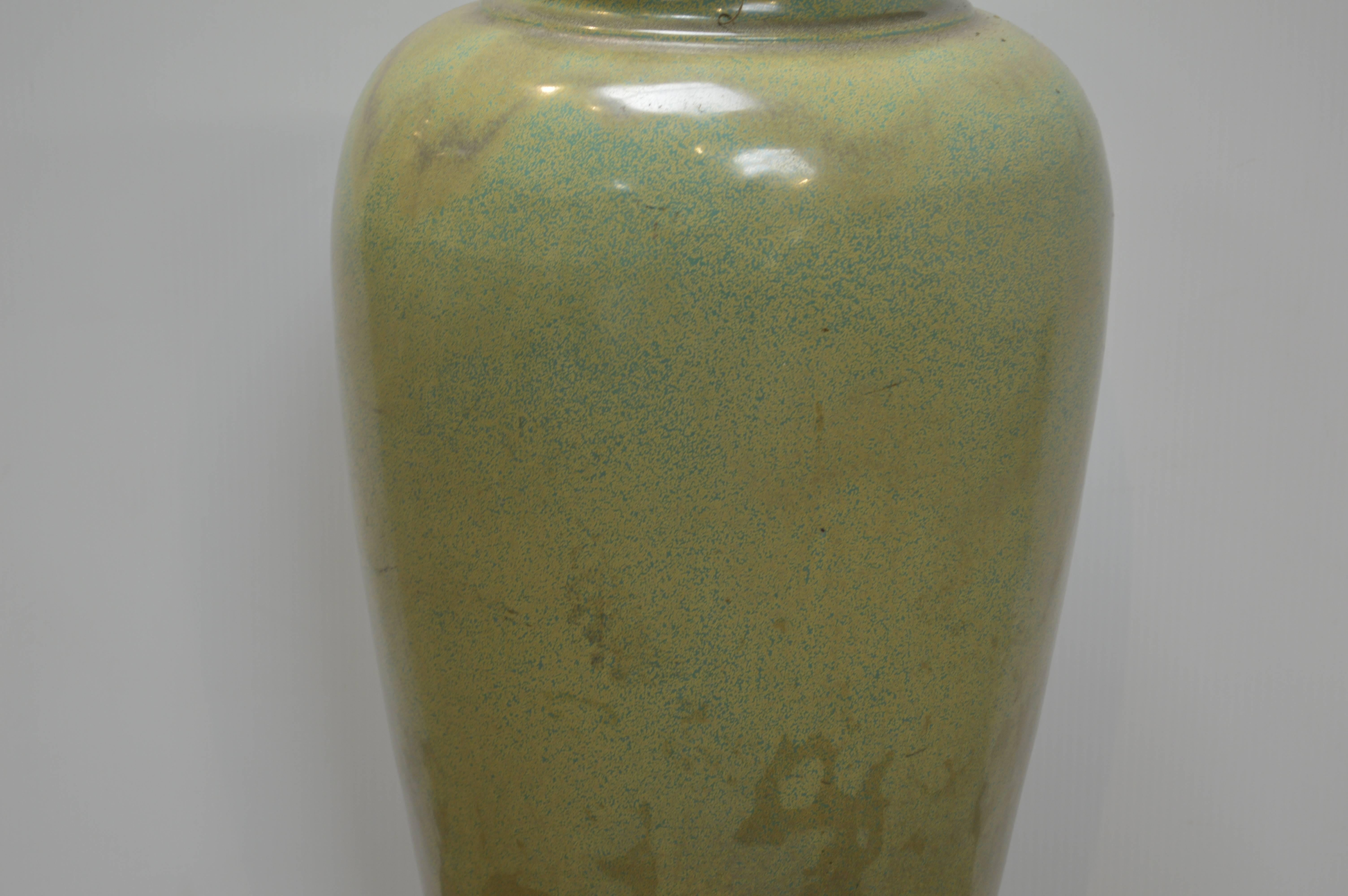 Glazed Galloway Oil Jar, Tea Dust Glaze