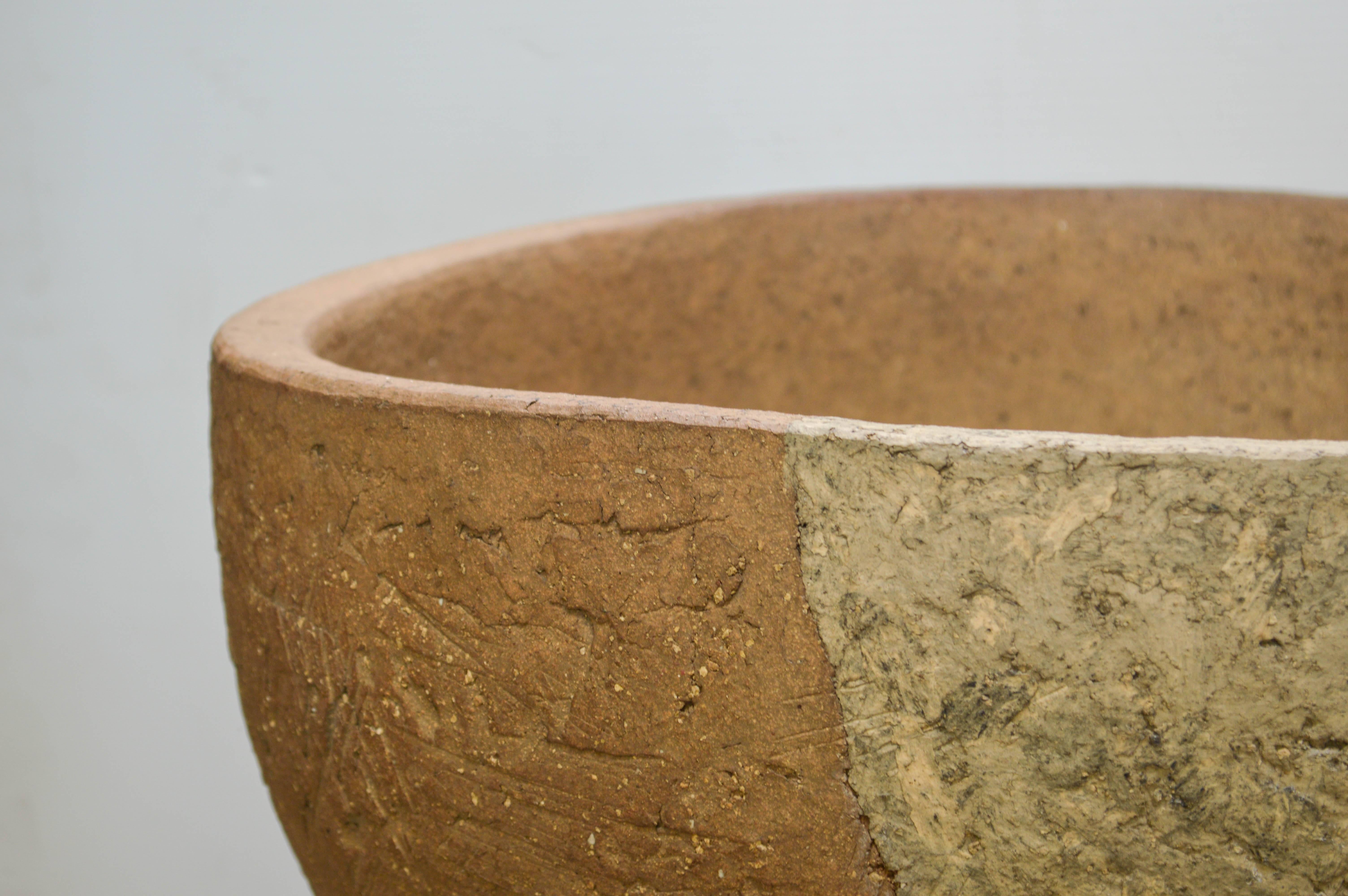 Howard Whalen bowl with two clay marriage.