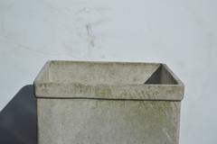 French Square Fiber Cement Planter in the Style of Willy Guhl