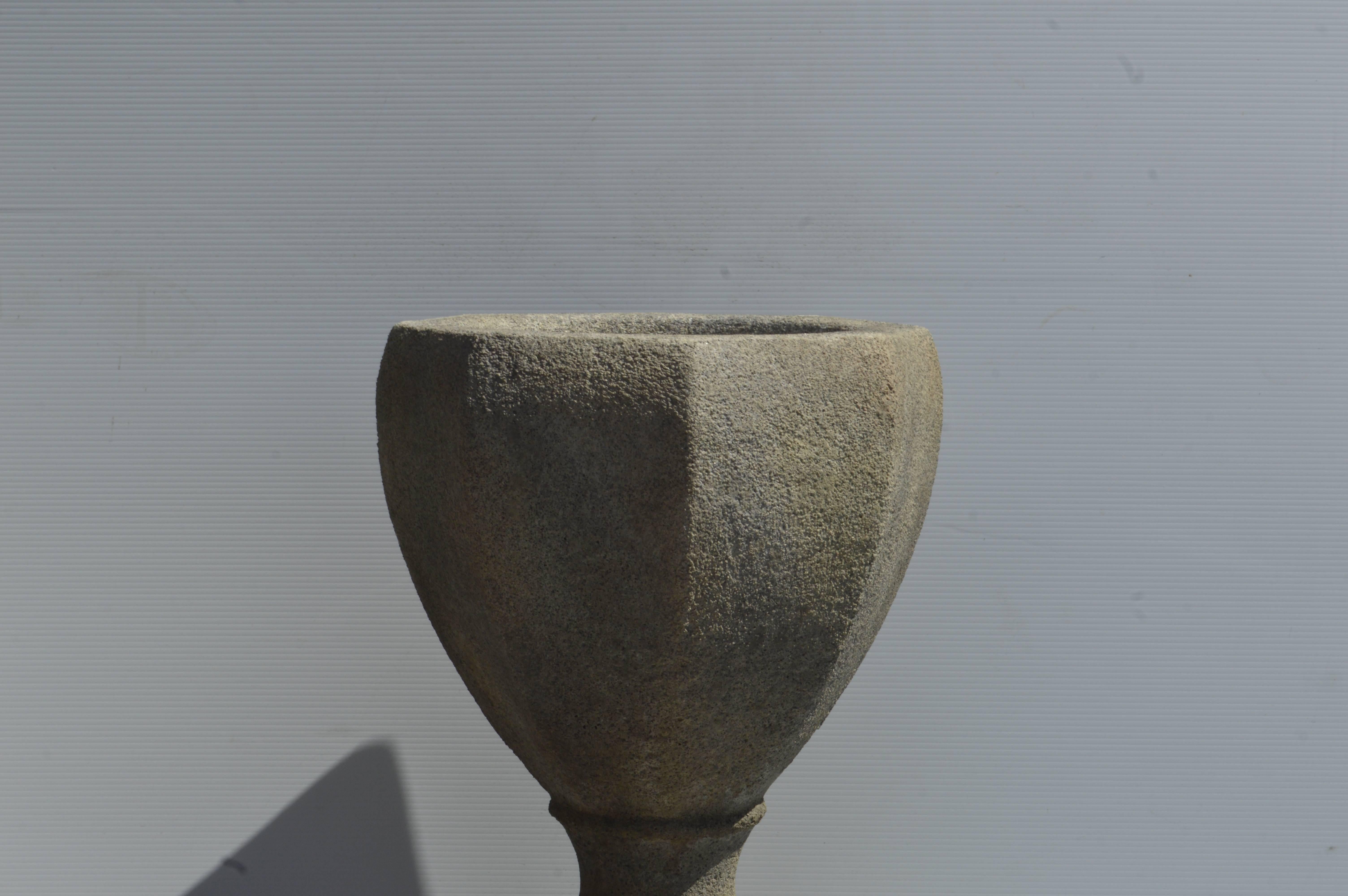 urn and pedestal planter