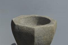 Cast Cement Octagonal Planter/Urn on Pedestal