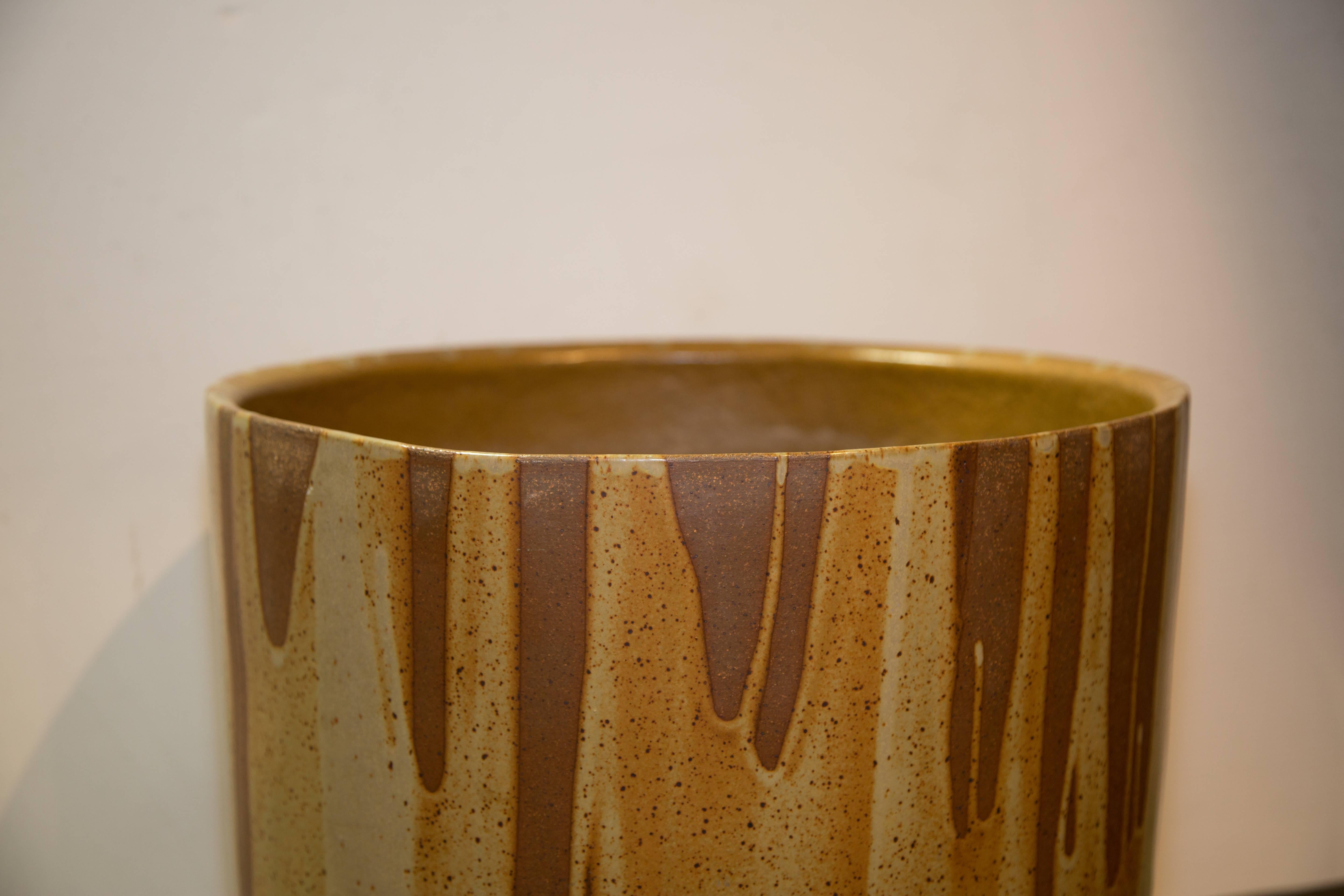 Mid-Century American Modern Flame Glazed Ceramic Planter by David Cressey In Good Condition In Culver City, CA