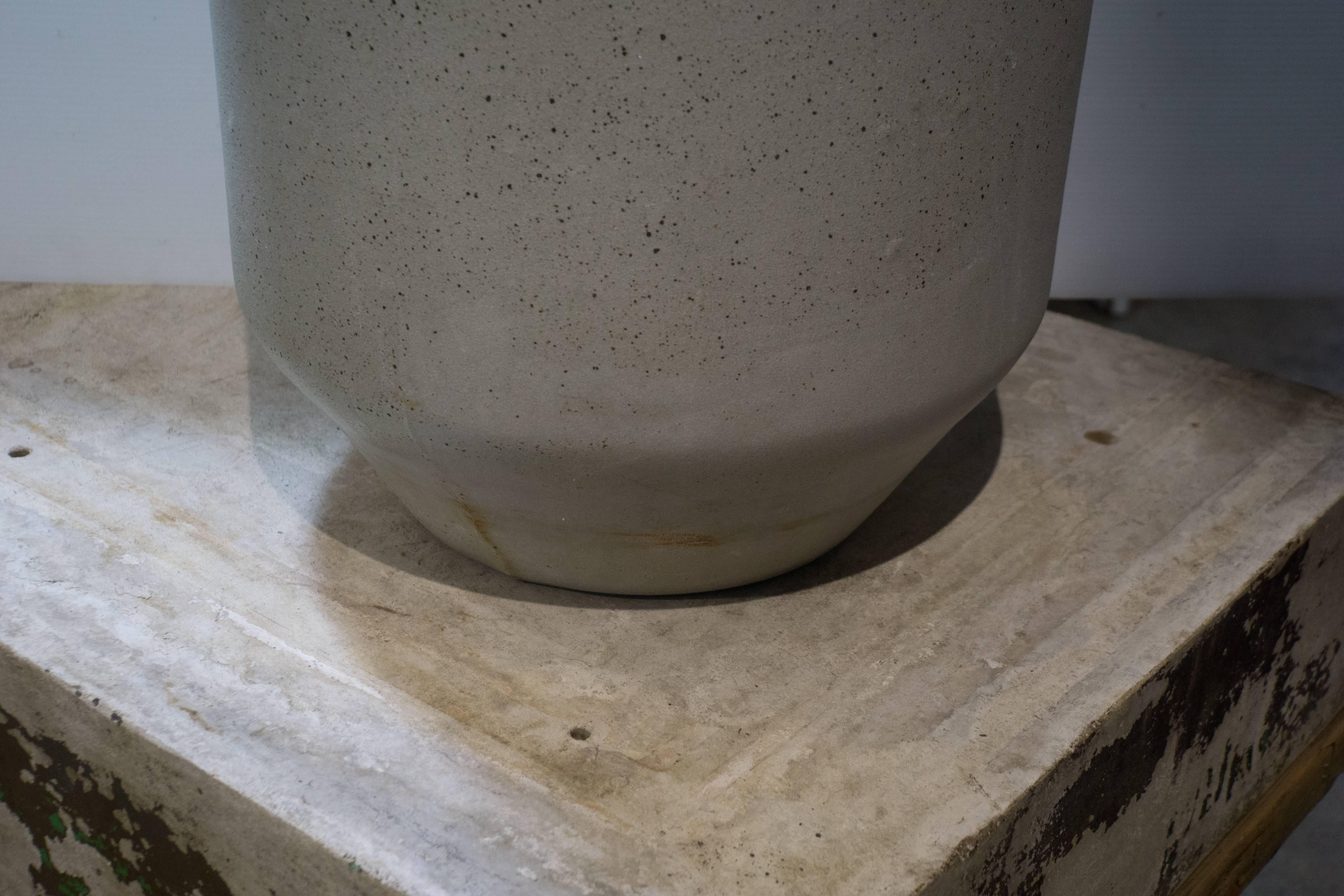 Mid-Century Modern American Stone White Glaze Planter by David Cressey In Good Condition In Culver City, CA
