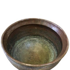 Antique Copper Vessel of Hand Beaten Copper with Patina