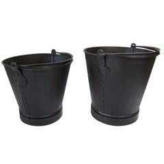 Rare Antique Iron Buckets from Indonesia, circa 19th Century