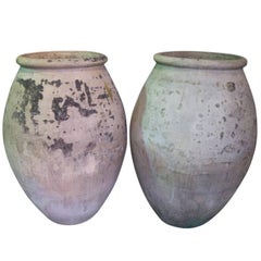 Antique French Terracotta Biot Jars, circa 1910