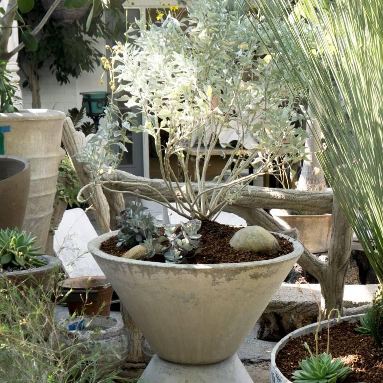 Modern French Conical Cement Planters, circa 1960 In Good Condition In Culver City, CA
